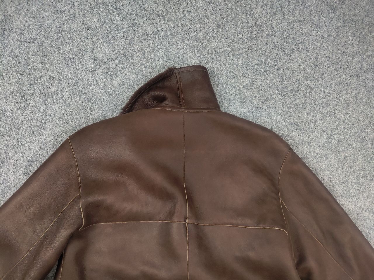 Gallotti Gallotti Bacis Brown Leather Shearling Fur-Lined Coat Jacket Size US M / EU 48-50 / 2 - 11 Thumbnail