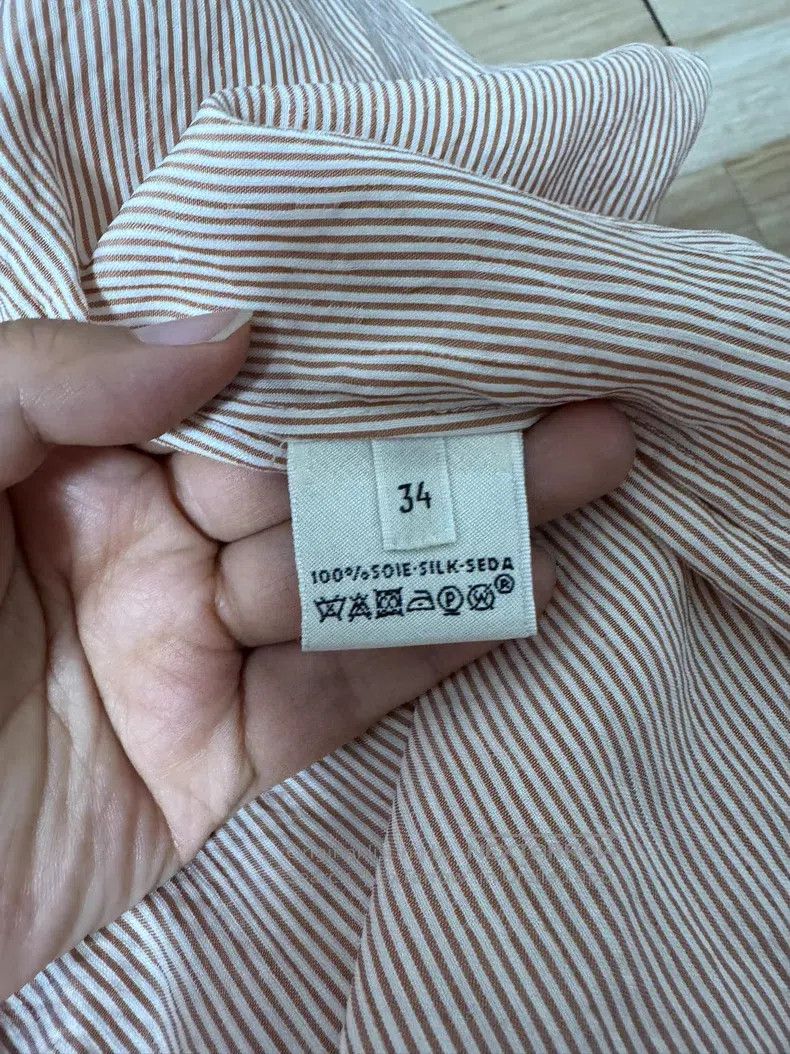 Hermes Hermes Silk shirt with special striped pattern design Size XXS / US 00 / IT 34 - 5 Thumbnail