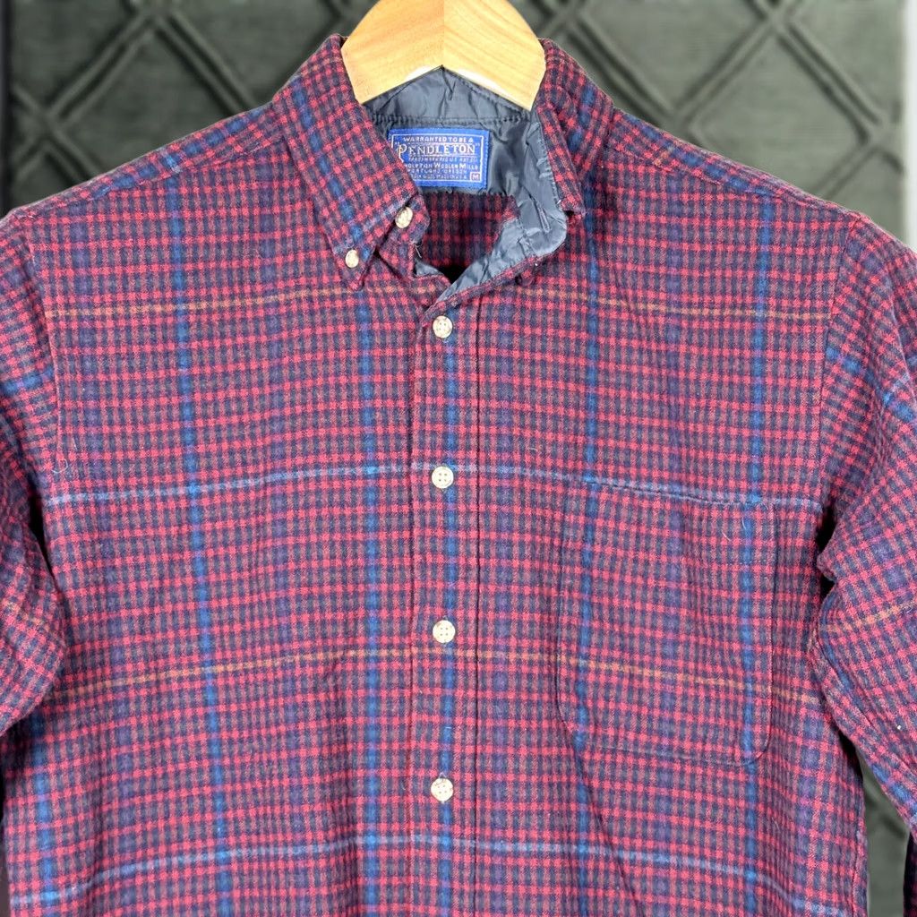 Pendleton Pendleton Shirt Red Plaid Button-Down Long Sleeve USA Made - Medium Mens Size US M / EU 48-50 / 2 - 1 Thumbnail