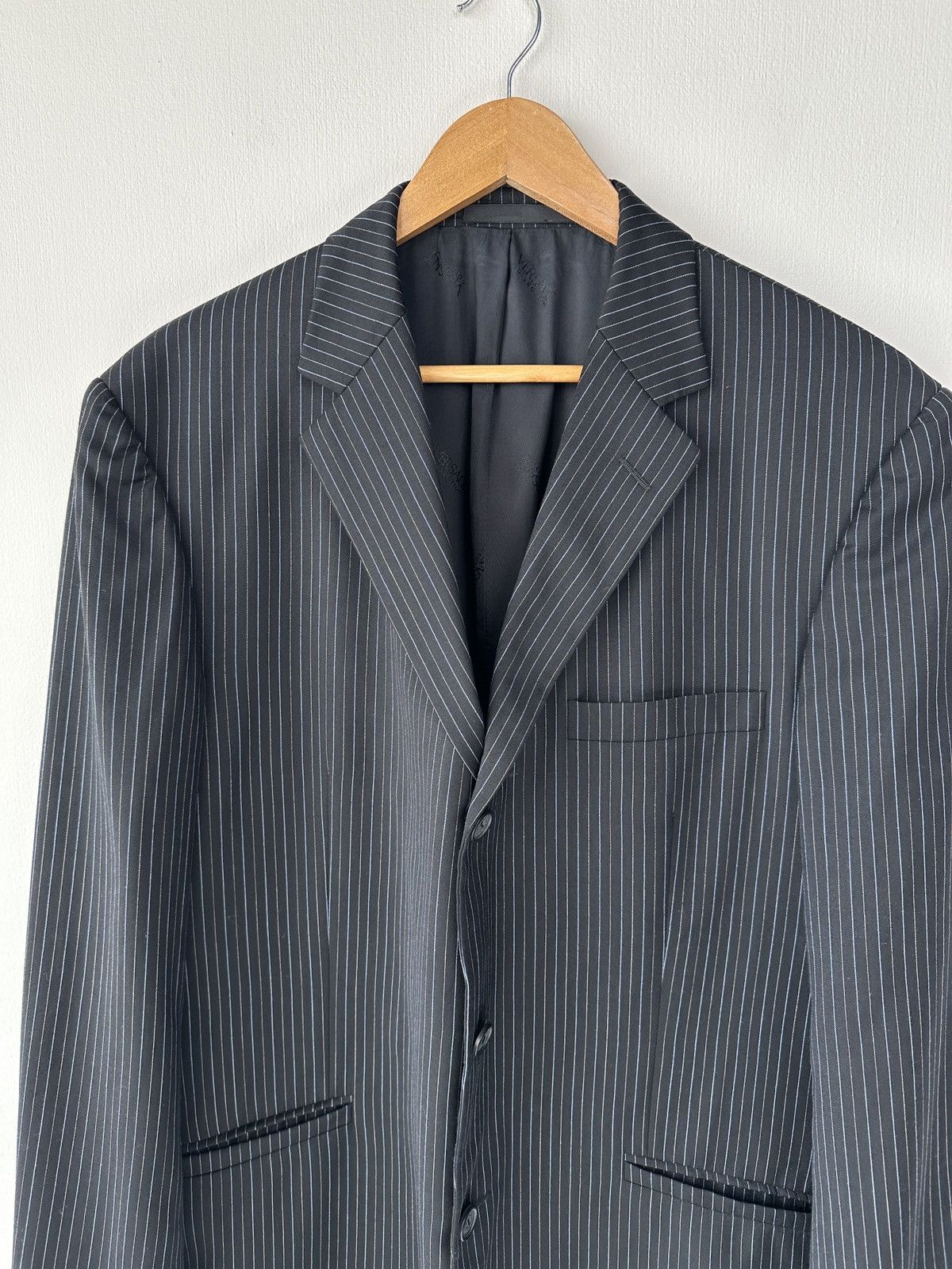 Versace VERSACE COLLECTION Super 100’S Wool Pinstripe Blazer Jacket Size 44R - 8 Thumbnail