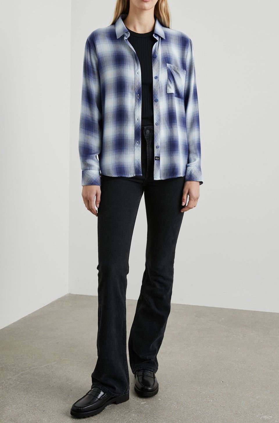 Rails NWT Hunter Pacific Ivory Blue Plaid Button Down Shirt Size S / US 4 / IT 40 - 3 Thumbnail