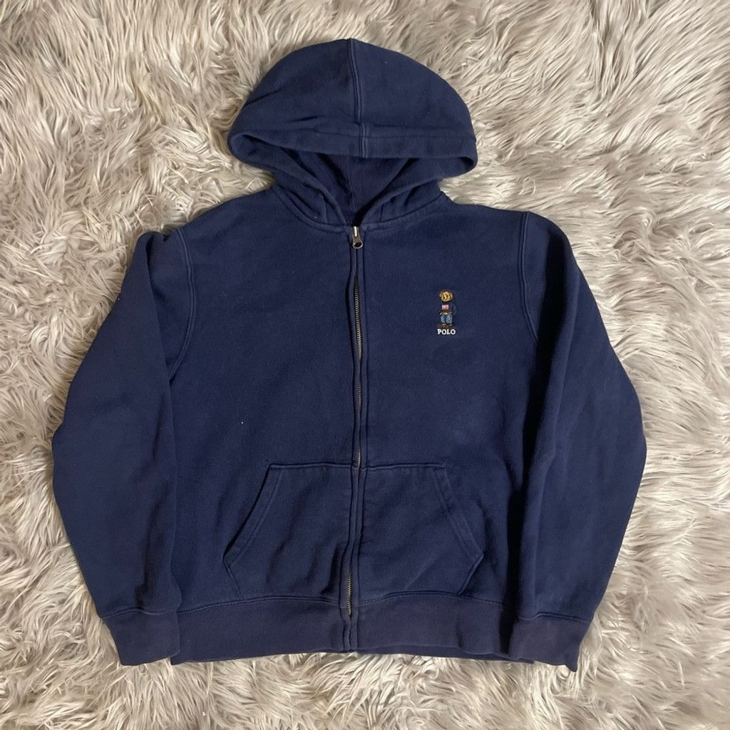Polo Ralph Lauren Polo by Ralph Lauren Blue hoodie with bear size L/G(14-16) Size US XXS / EU 40 - 1 Thumbnail