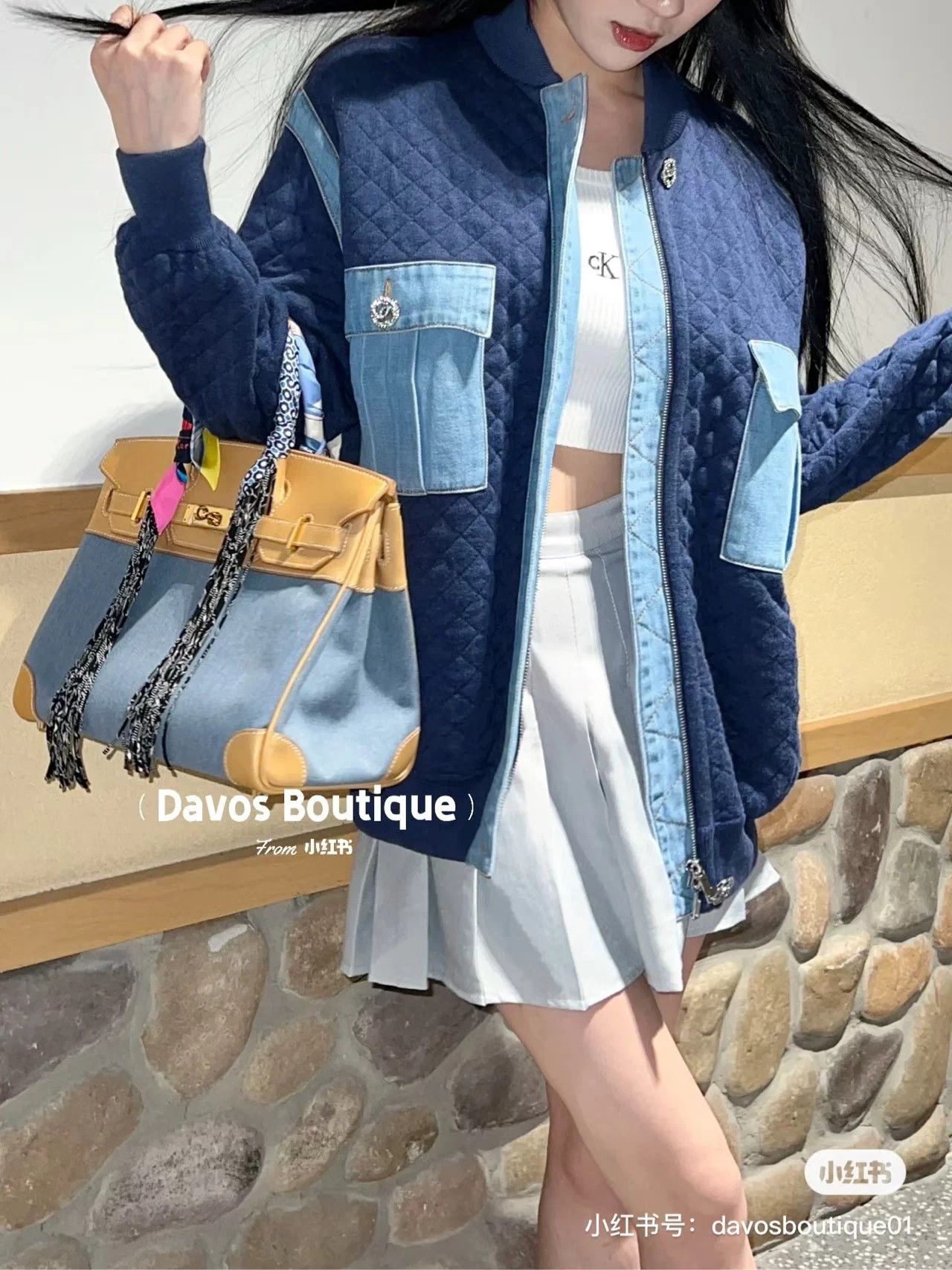 Chanel Chanel Crystal Button Denim-Cotton Puffer Women's 95 New Size XS / US 0-2 / IT 36-38 - 8 Thumbnail