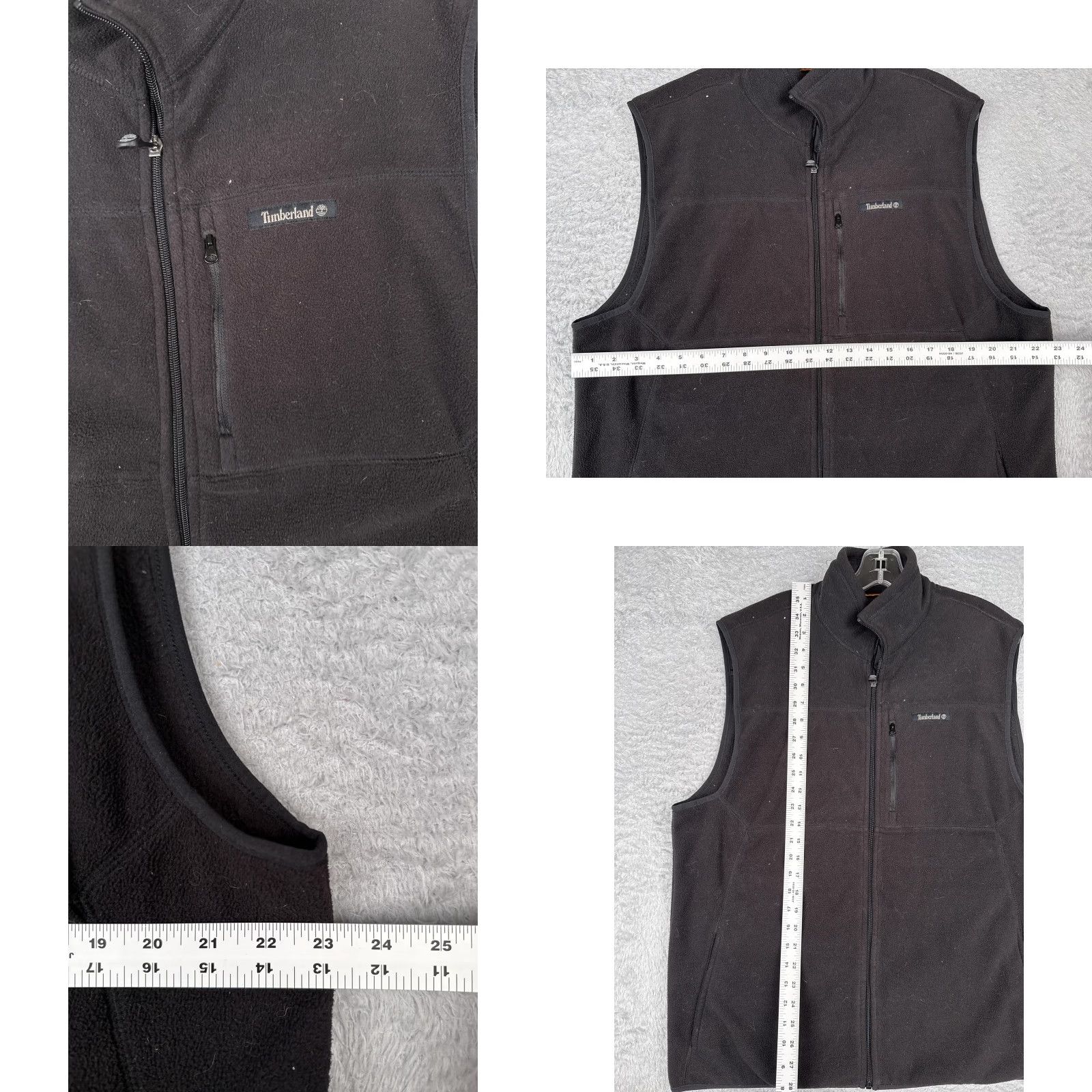 Timberland Timberland Vest Mens Large Black Fleece Zip Front Outdoor Pockets Size US L / EU 52-54 / 3 - 8 Thumbnail