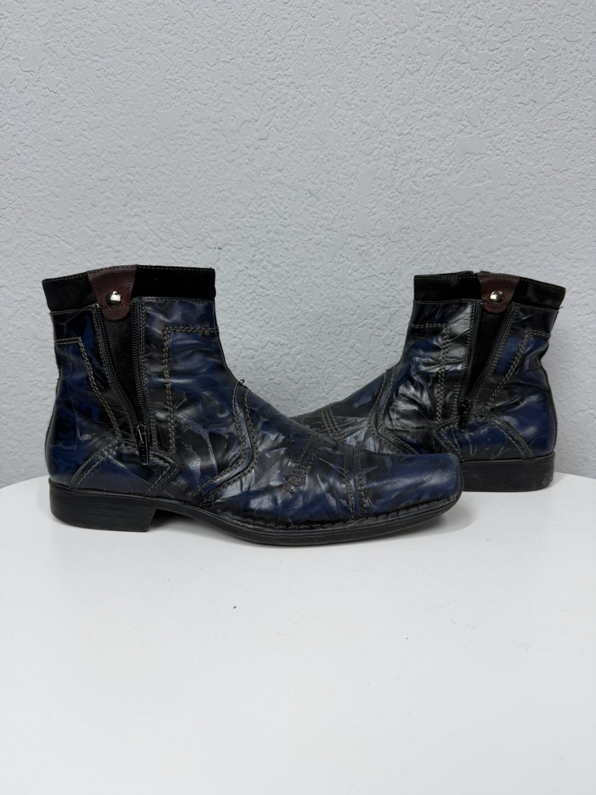 Vintage Italian AS 98 Like Guidi 795v Leather Biker Boots