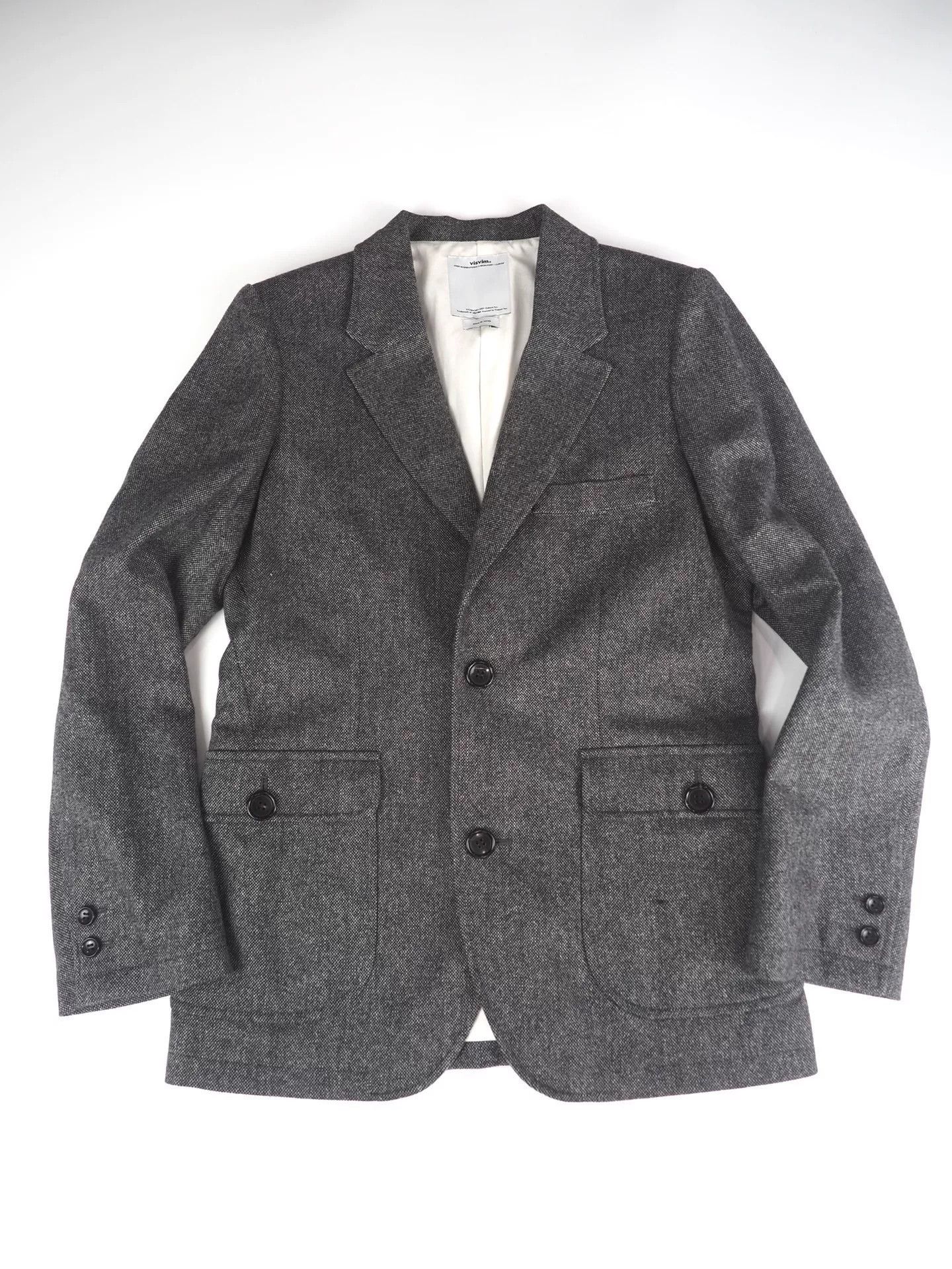 Visvim visvim grey wool blazer with cashmere blend Size US M / EU 48-50 / 2 - 1 Thumbnail