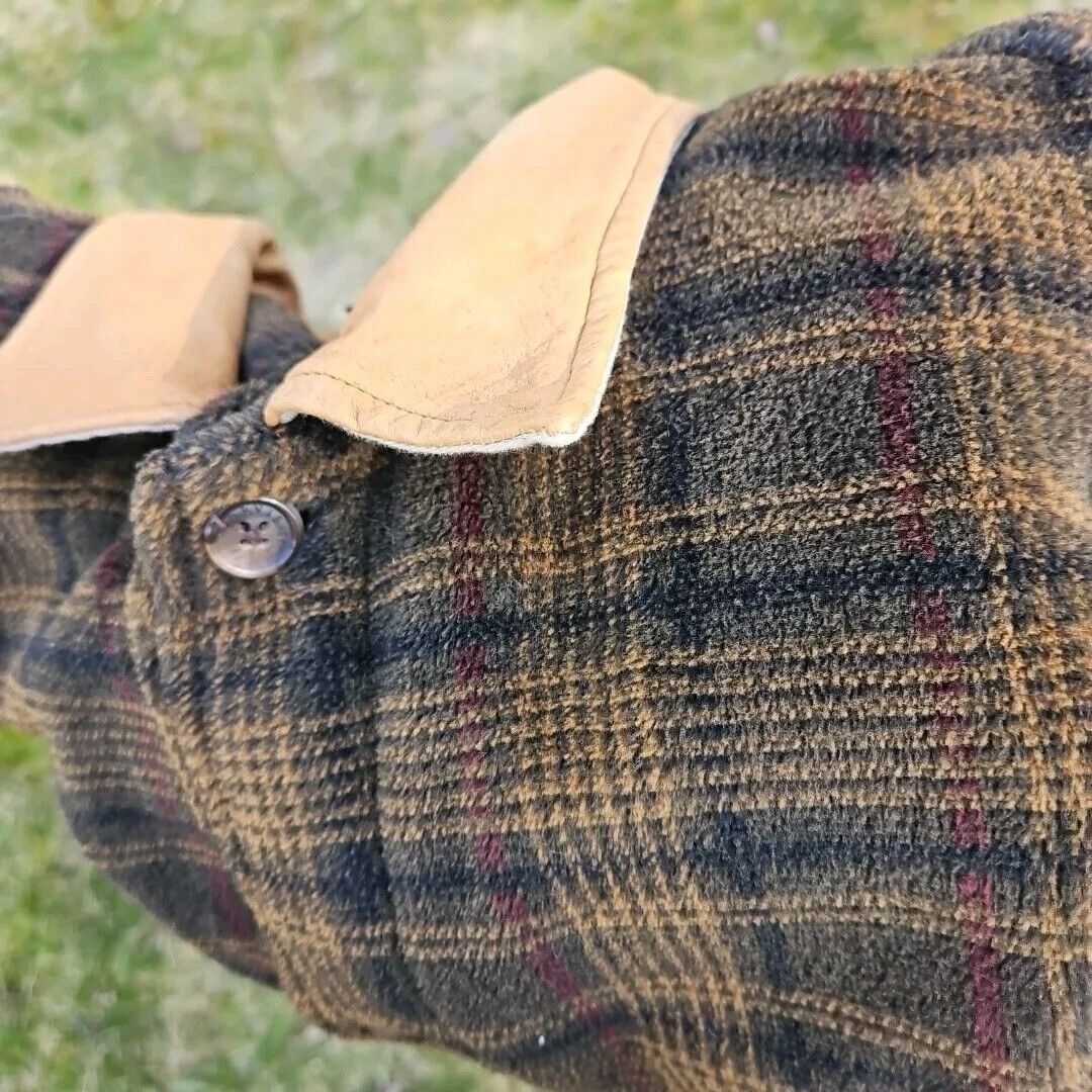 Orvis Vintage Orvis Fleece Teddy Jacket Mens XL Brown Black Plaid Size US XL / EU 56 / 4 - 13 Thumbnail