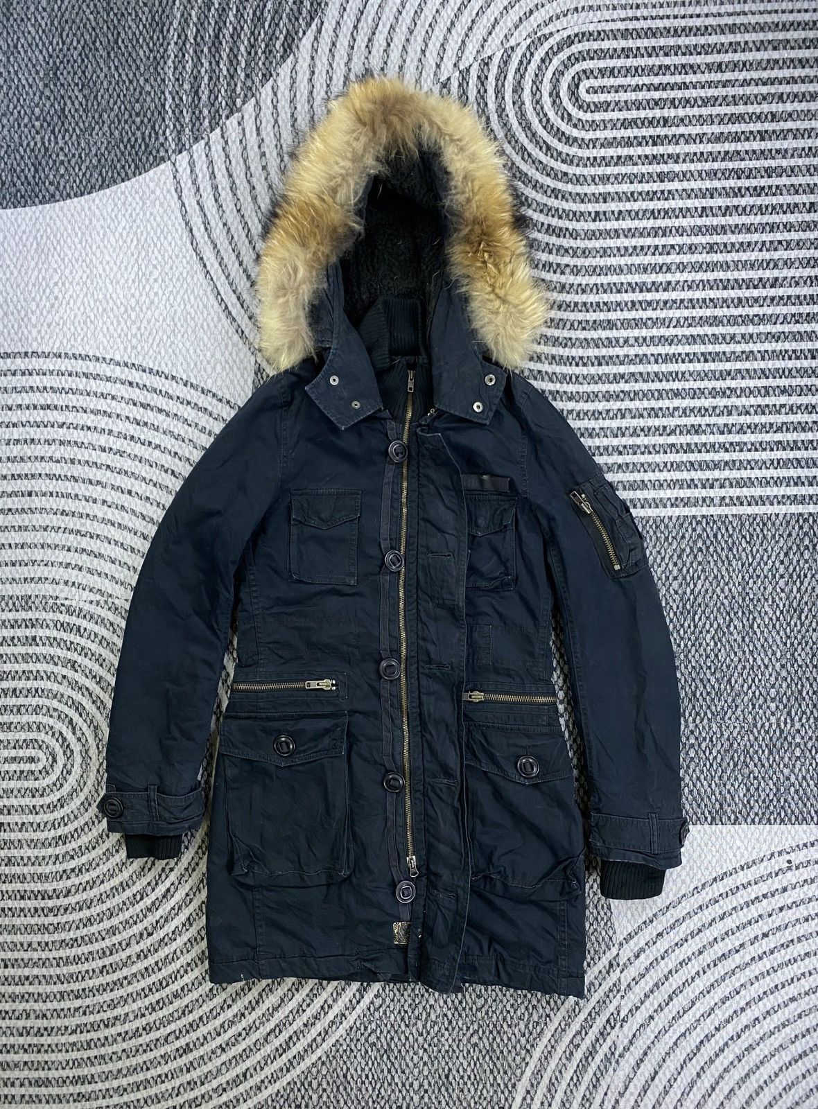 MOUSSY Vintage Moussy Punk Style Faux Fur Hoodie Jacket Size US S / EU 44-46 / 1 - 5 Thumbnail
