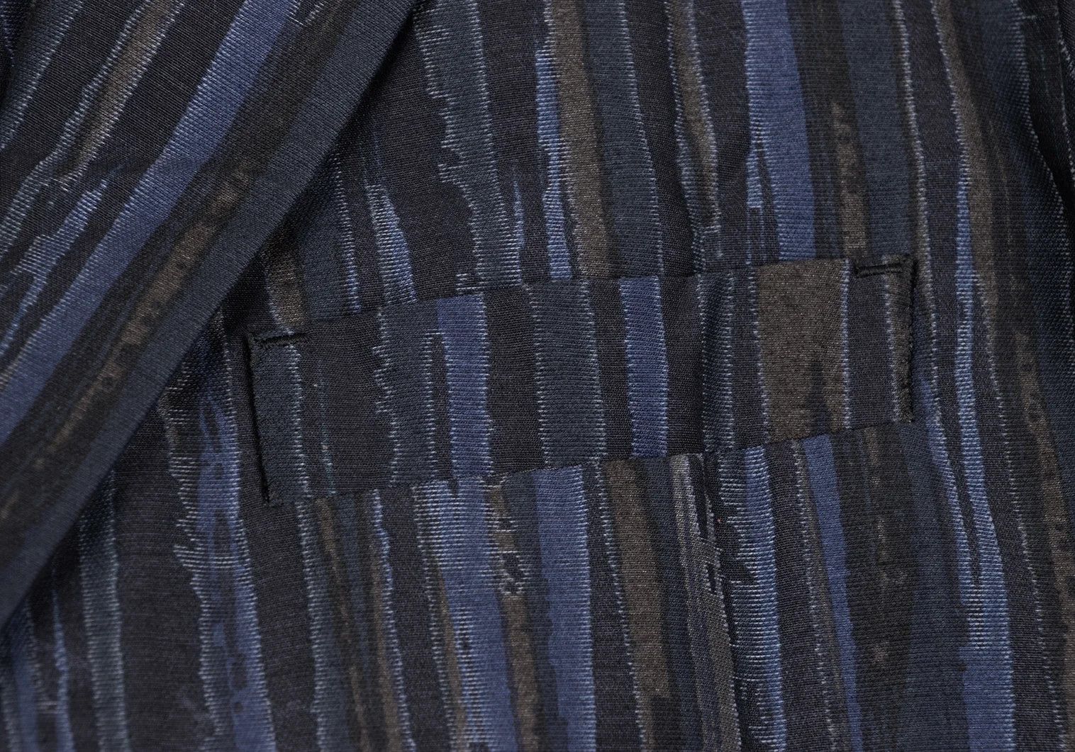Issey Miyake Cotton-Polyester Striped Jacket in Blue Size 2 Size US M / EU 48-50 / 2 - 5 Thumbnail