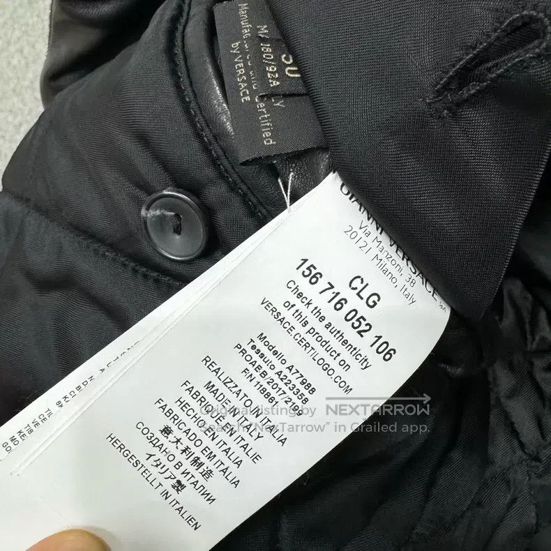 Versace Versace Black diamond rivet full leather down jacket jacke Size US M / EU 48-50 / 2 - 4 Thumbnail