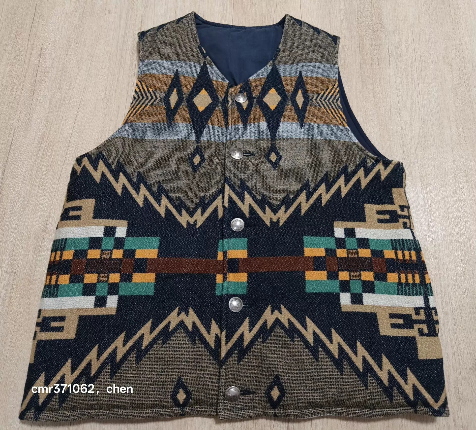 Visvim Black Patterned Sleeveless Vest Size M Size US M / EU 48-50 / 2 - 1 Thumbnail