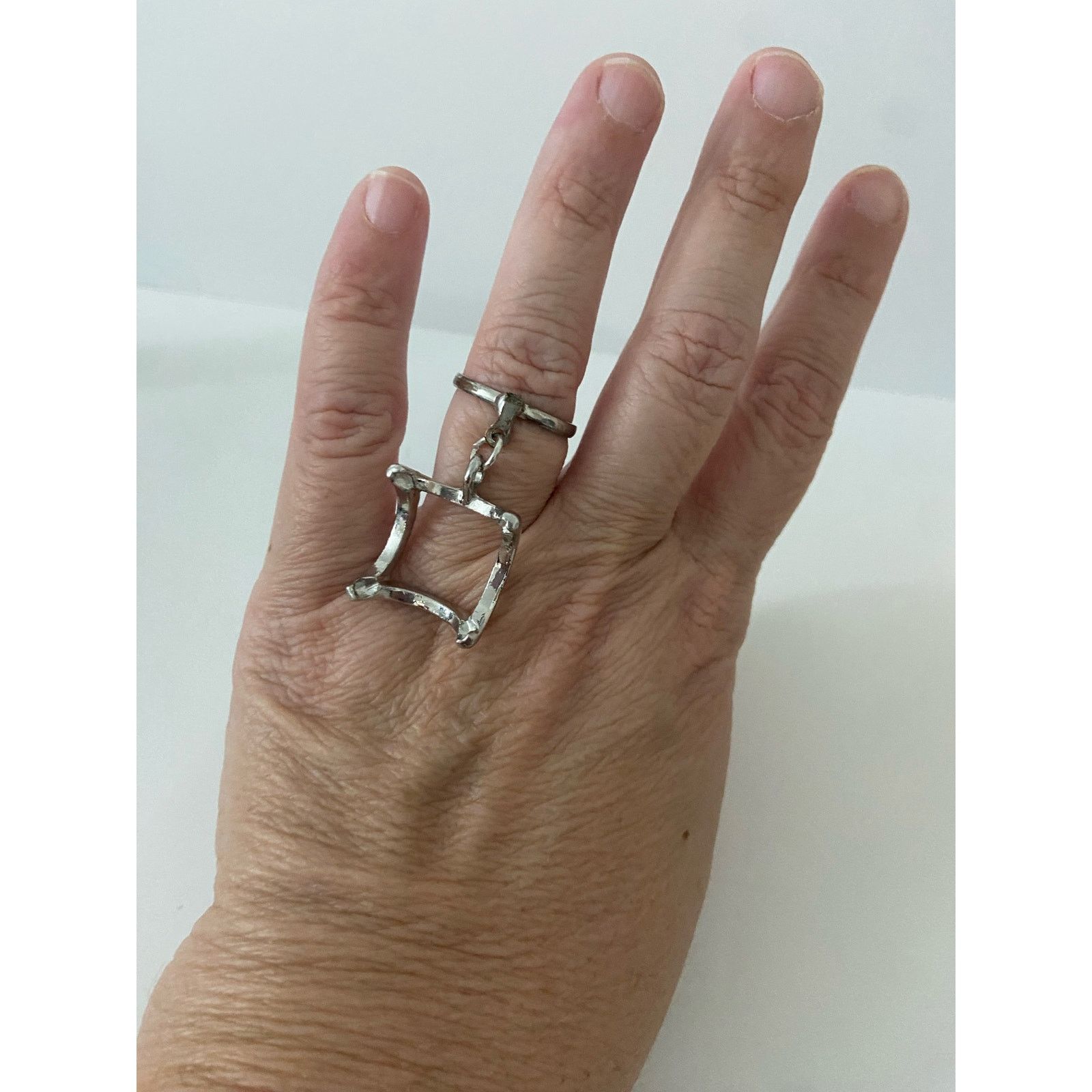 Handmade Funky Upcycled cuff ring size 7 Size ONE SIZE - 2 Thumbnail