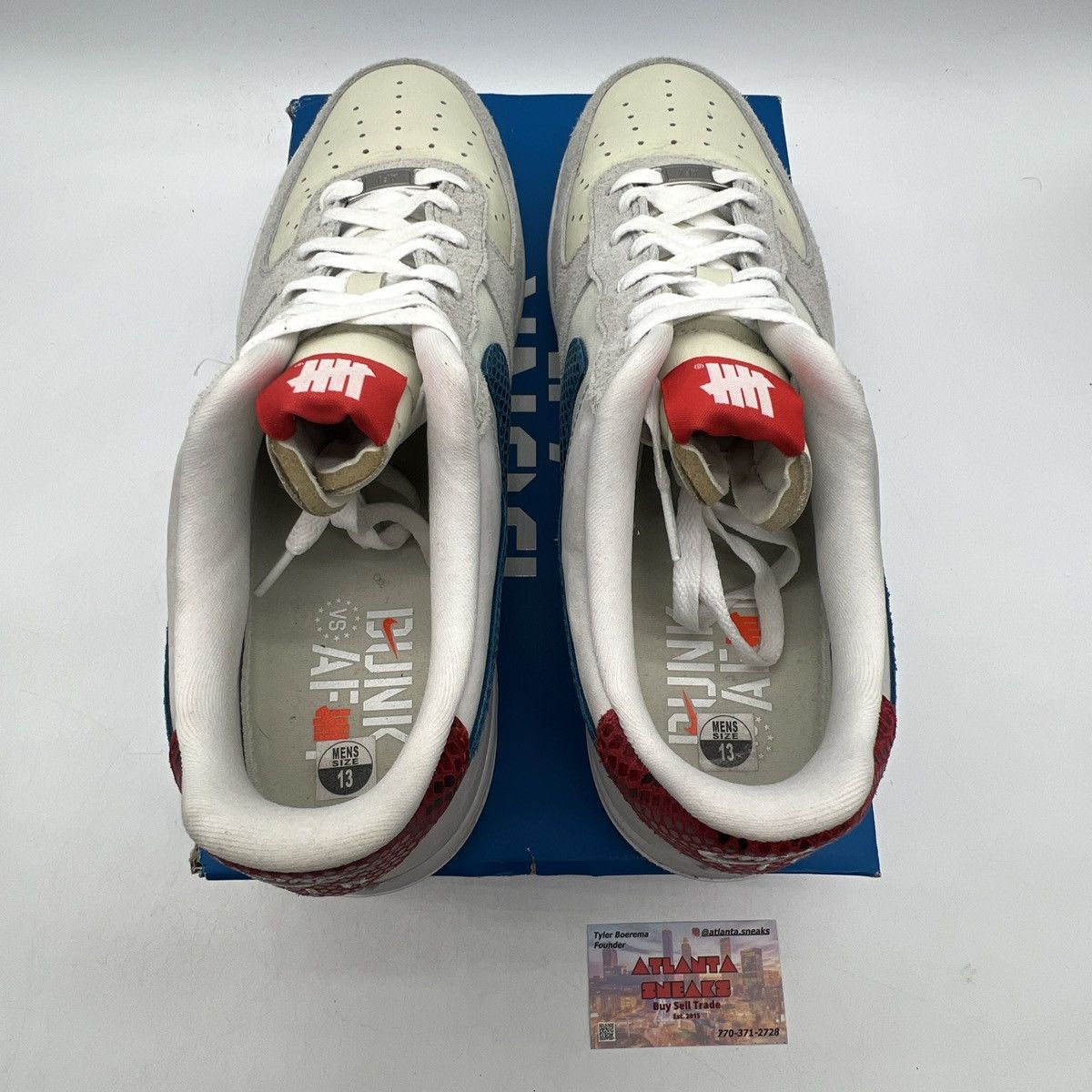 Nike Undefeated x air force 1 low 5 on it Size US 13 / EU 46 - 7 Thumbnail