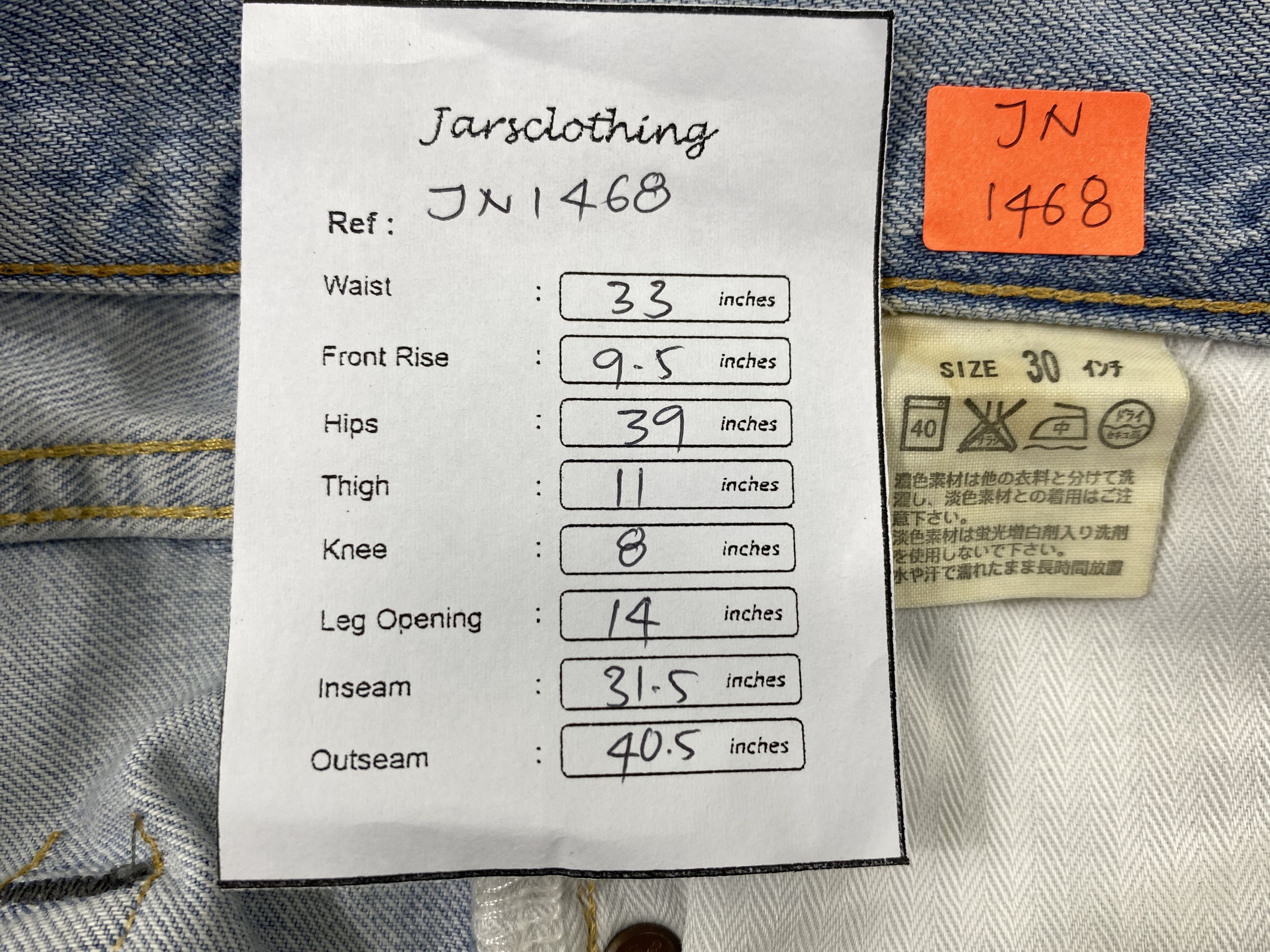 Levi's Light Blue Wash Vintage Levi's 502 33x31.5 Denim -JN1468 Size US 33 - 7 Thumbnail