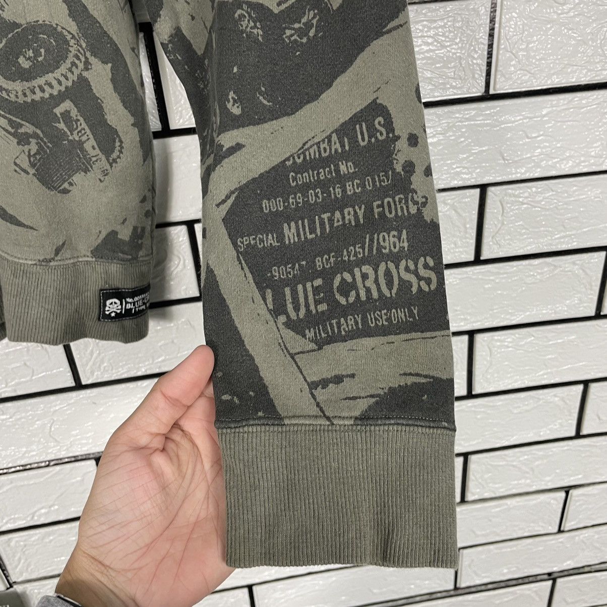 Japanese Brand Blue Cross Military Fighter Sweatshirt Size US M / EU 48-50 / 2 - 9 Thumbnail