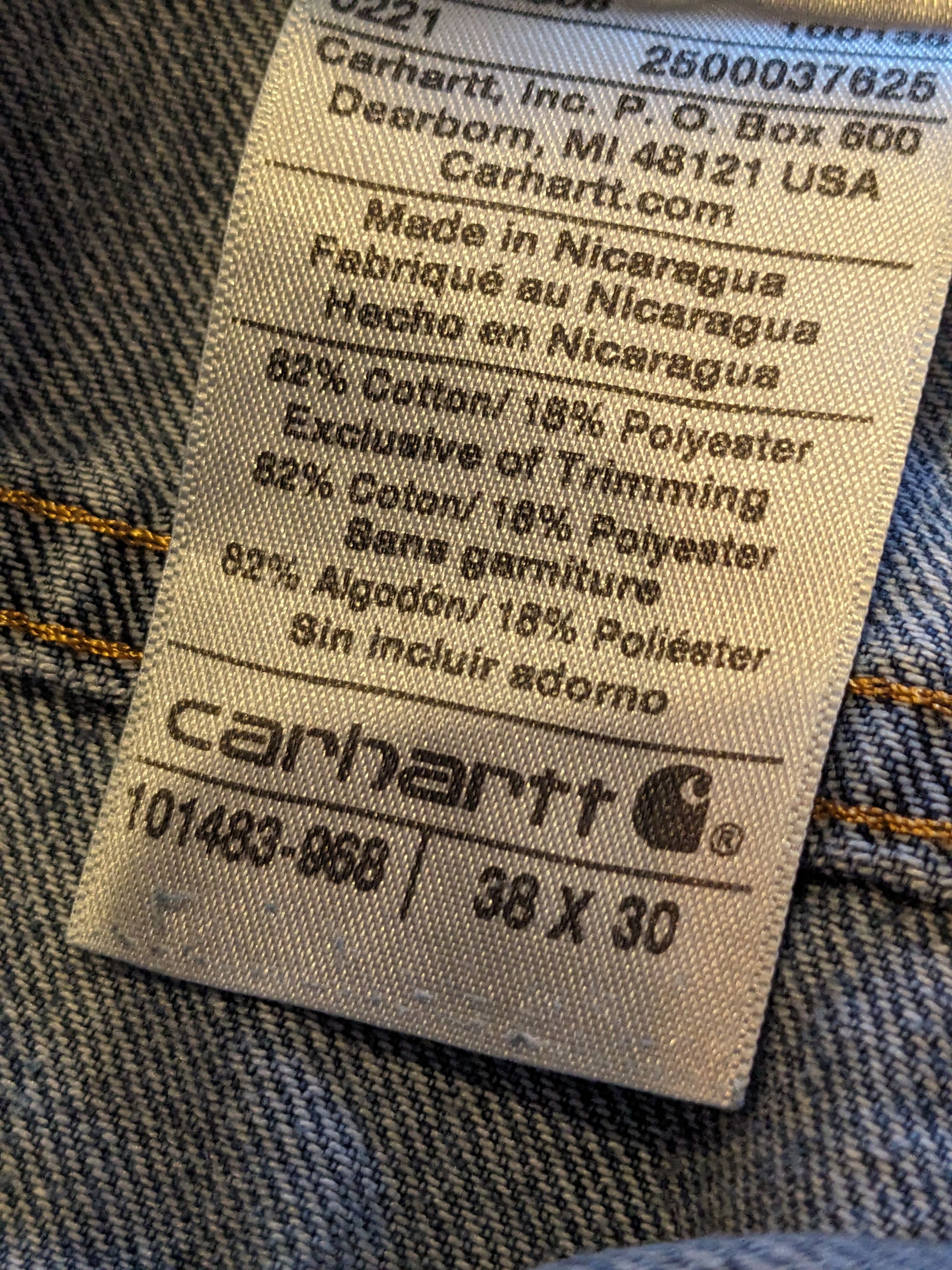 Carhartt × Vintage Vintage Carhartt 101483-968 38 x 30 Blue Denim Jeans Size US 38 / EU 54 - 6 Thumbnail
