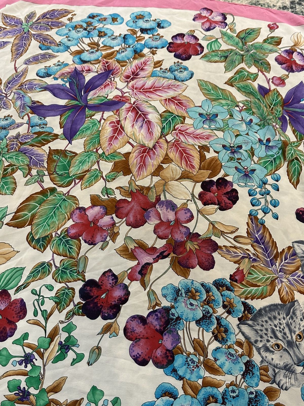 Dior 1980 - Christian Dior Floral Print Shawl Scarves (33x33) Size ONE SIZE - 14 Thumbnail