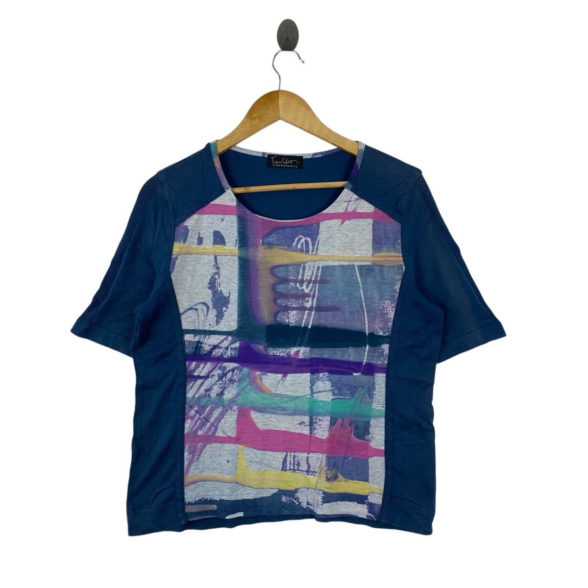 Japanese Brand Takahashi Tensho Hand Printed Art Tee - Japanese Designer M Size US M / EU 48-50 / 2 - 1 Thumbnail