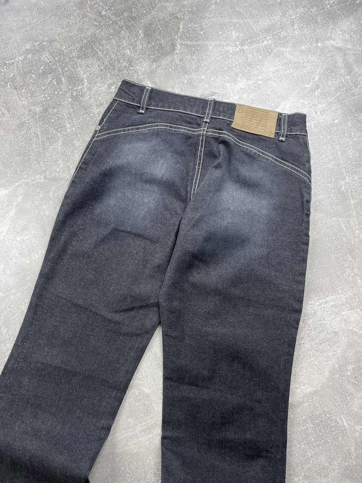 Jean Charles De Castelbajac × Vintage JC de Castelbajac Vintage 90s Y2K Flared Gray Jeans Size 27" / US 4 / IT 40 - 8 Thumbnail