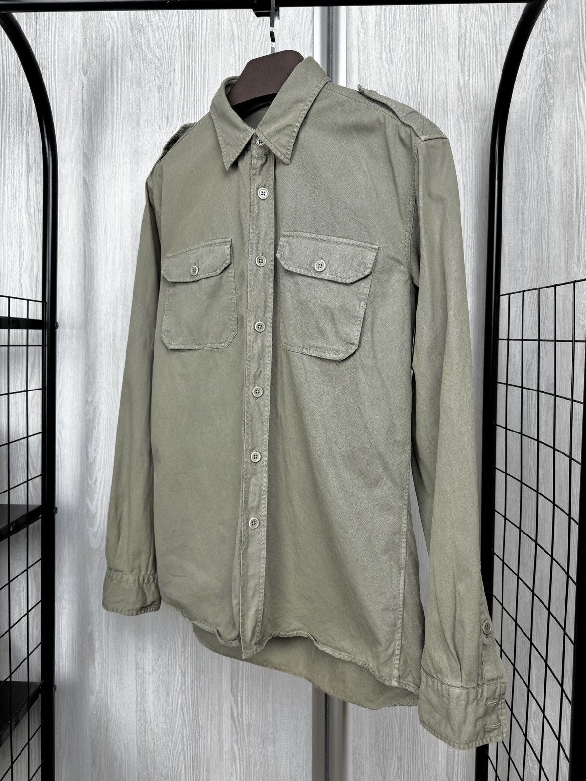 Belstaff Belstaff Mens Officer Shirt Sage Green Size US L / EU 52-54 / 3 - 6 Thumbnail