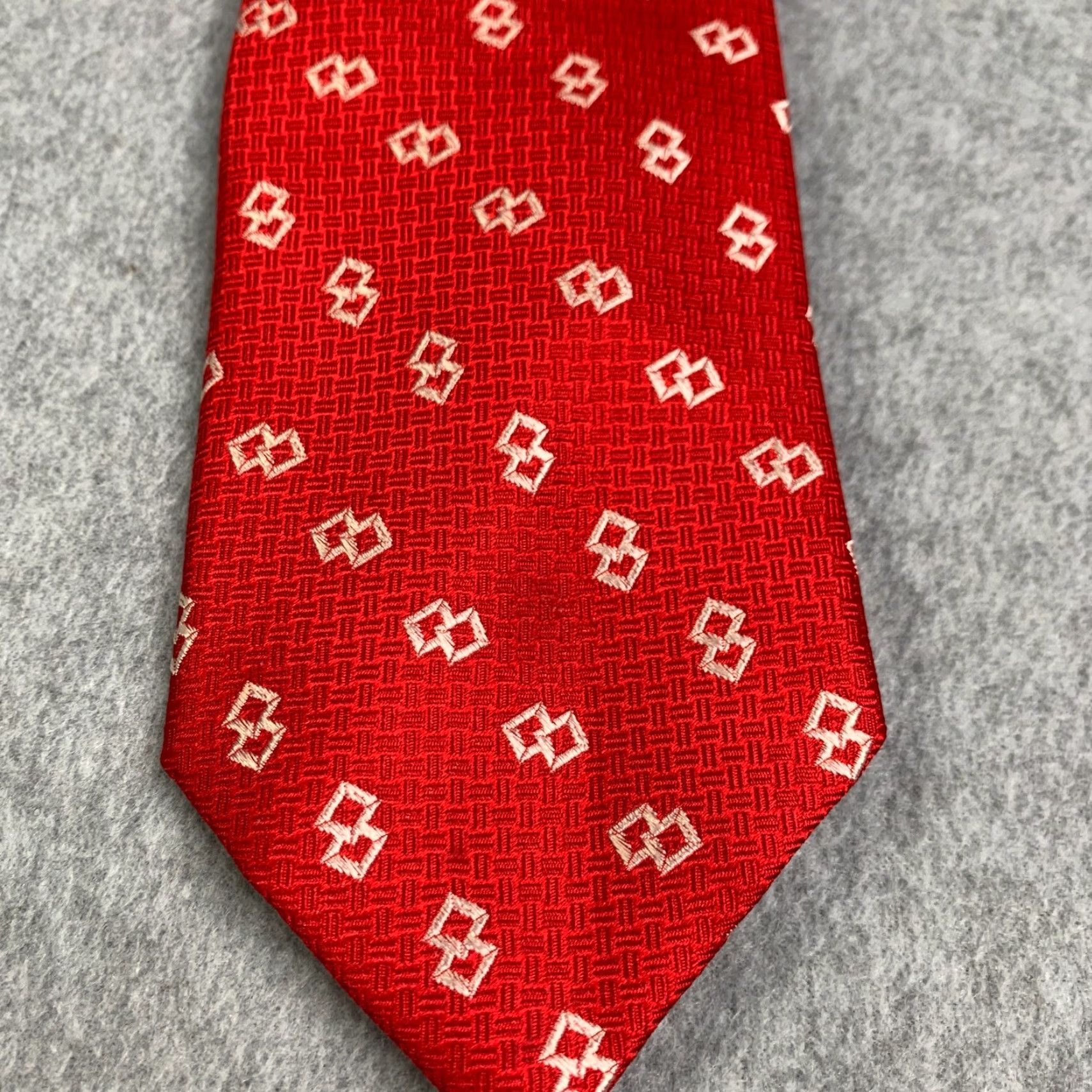Robert Talbott Robert Talbott Silk Neck Tie Geometric Red Mens Best Of Class Size ONE SIZE - 2 Thumbnail