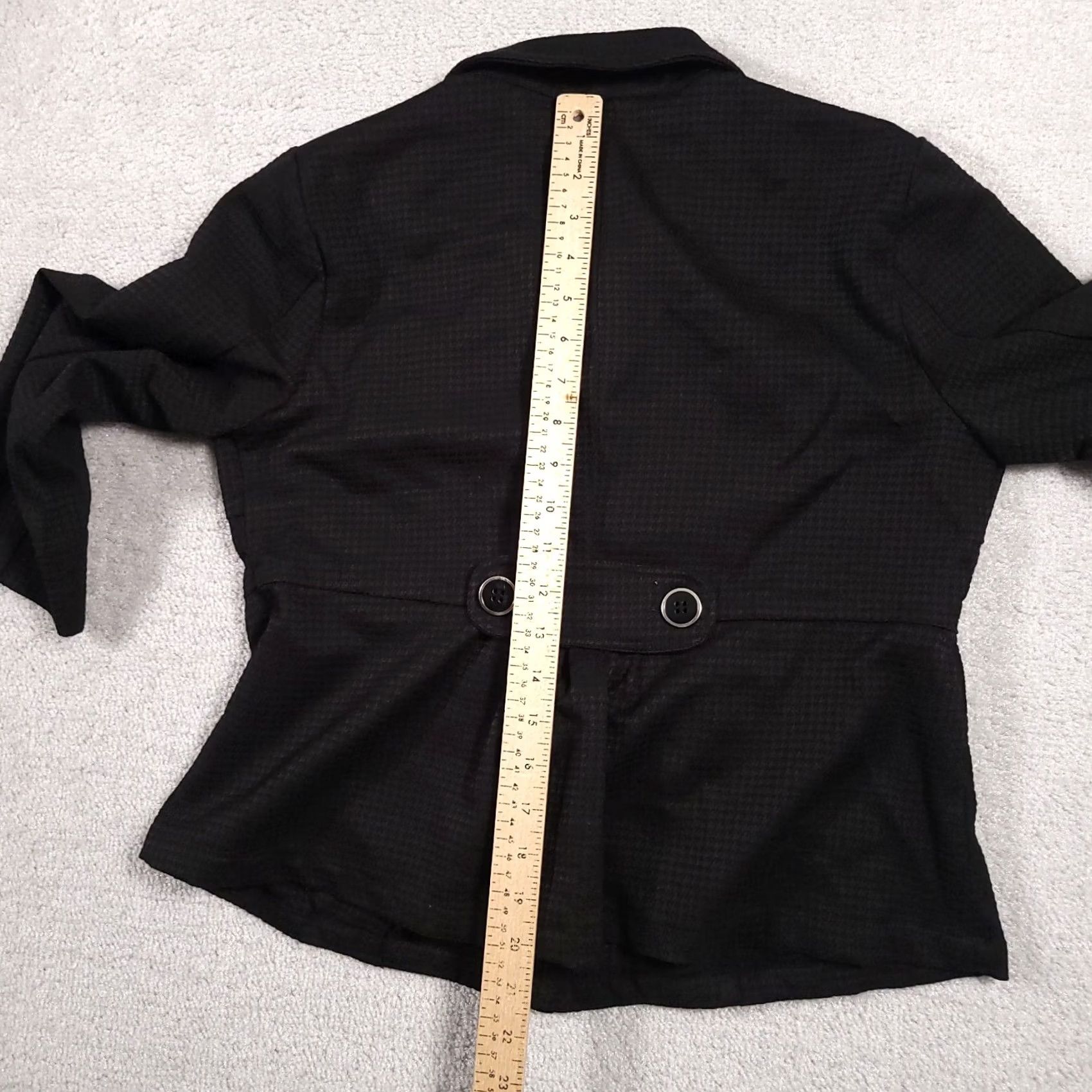 Vintage Christopher & Banks Blazer Jacket Black Women's S Button Up Stretch Jacket Size S / US 4 / IT 40 - 5 Thumbnail