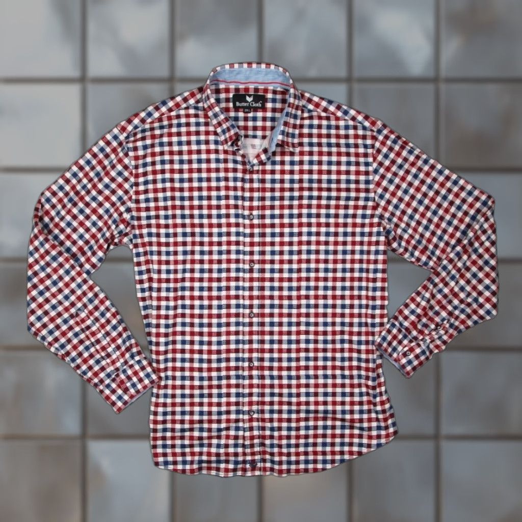 Vintage VINTAGE Buttercloth Shirt Mens 2XL Long Sleeve Red Check Collared Button-Up Casual Fall Spring Summer Winter Men Size US XXL / EU 58 / 5 - 1 Thumbnail
