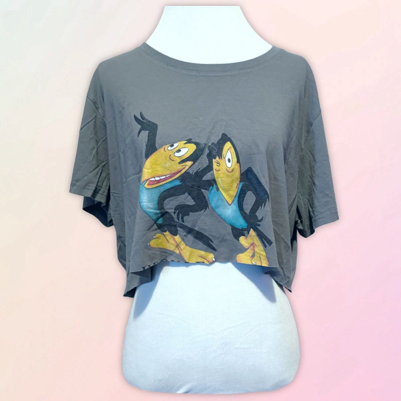 Vintage Heckle and Jeckle, Vintage, Cropped Short Sleeve Tee, OSFM Size ONE SIZE - 1 Thumbnail