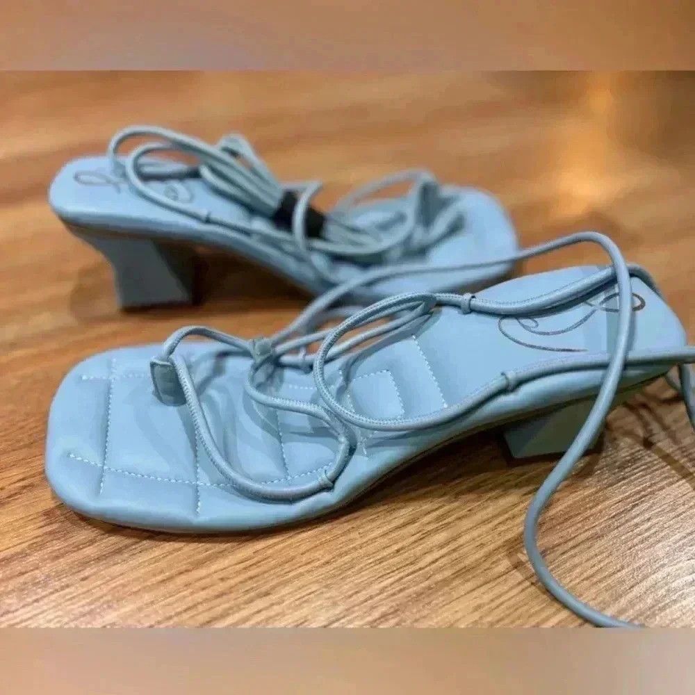 Sam Edelman Sam Edelman Fae Sky Blue Leather Sandal NWT Size US 10 / IT 40 - 4 Thumbnail