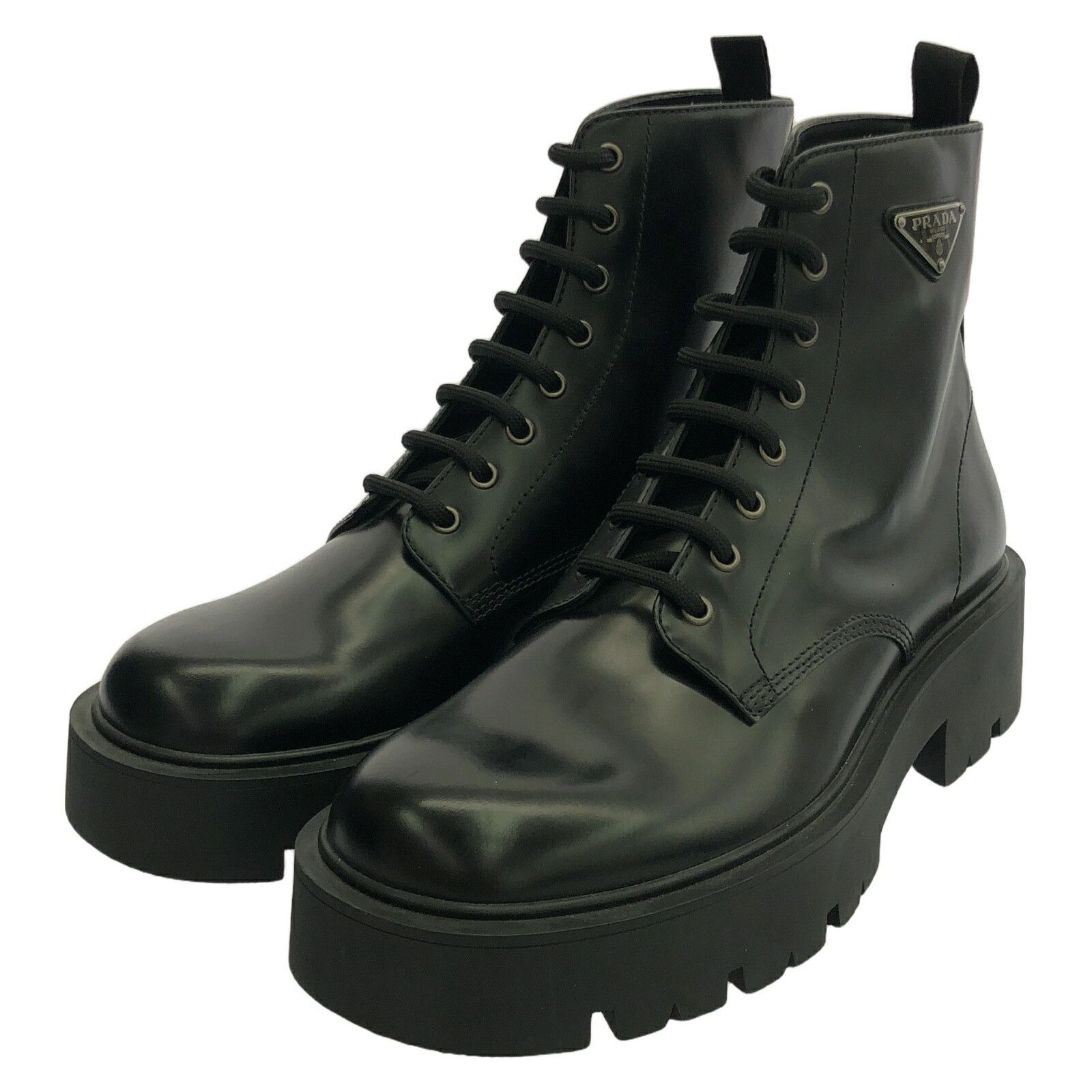 Prada Prada Boots Leather Boots Leather Shoes 2Tg242B4Lf00029 in Black, Men's