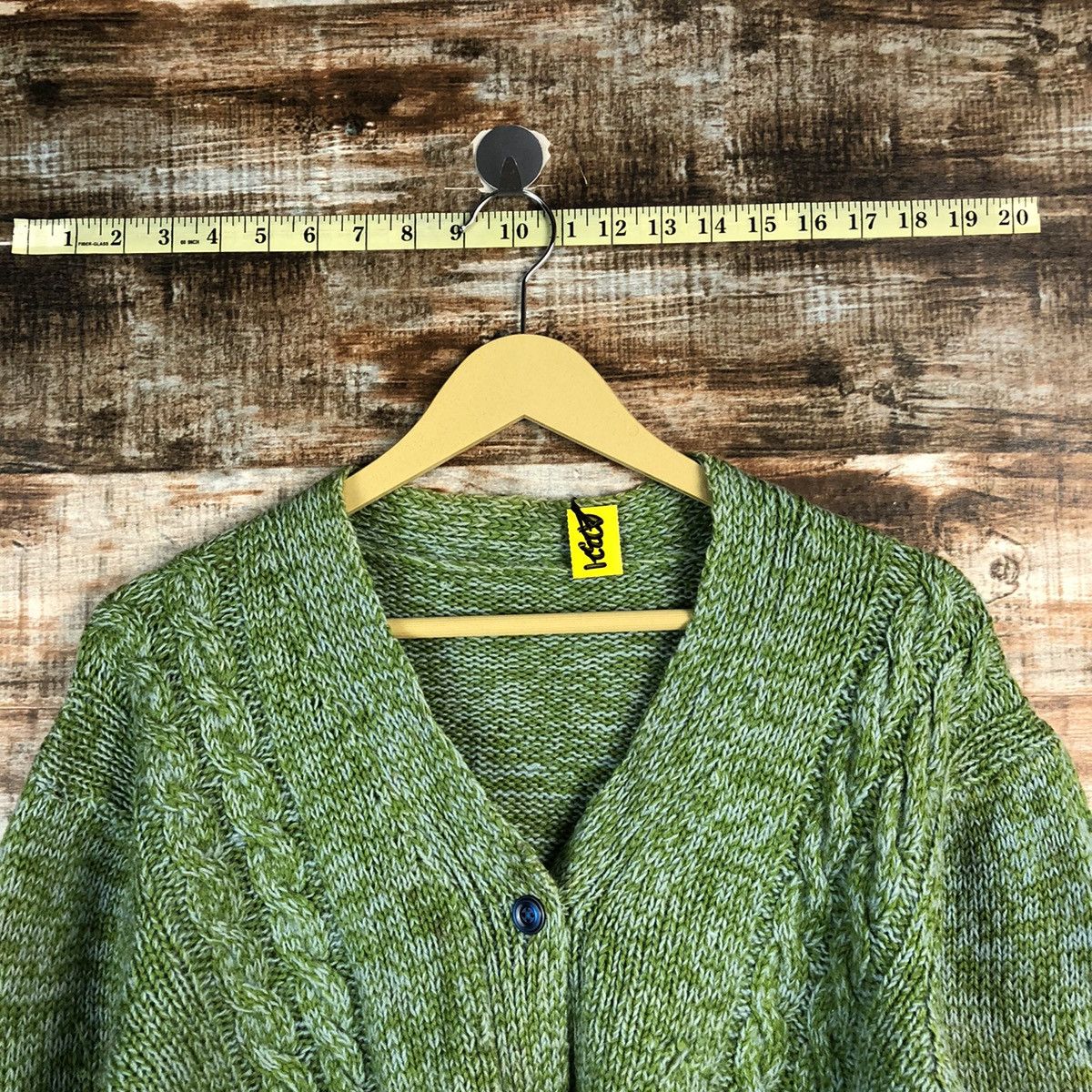 Japanese Brand Japan vintage Green Hand Knitwear cardigan #A2321 Size US S / EU 44-46 / 1 - 4 Thumbnail