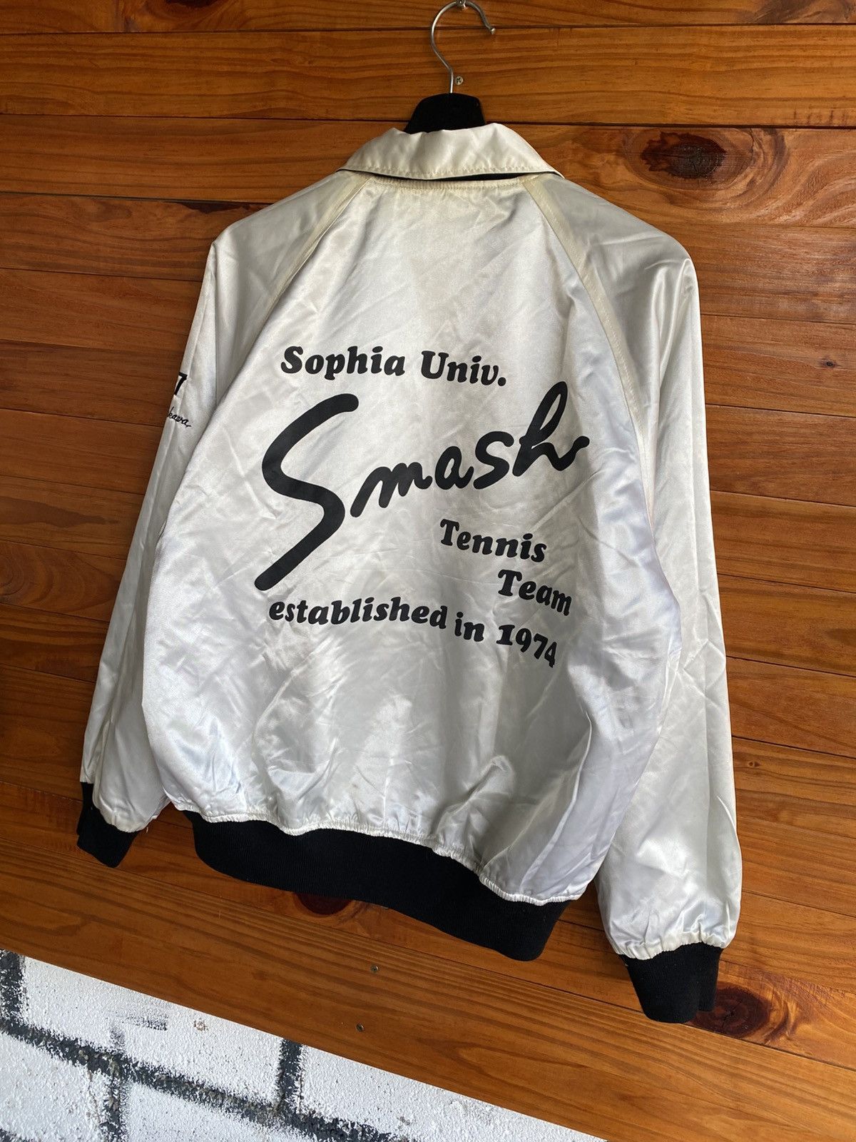 Vintage Vintage 80s Village Stone Reversible Varsity Bomber Jacket Size US L / EU 52-54 / 3 - 18 Thumbnail
