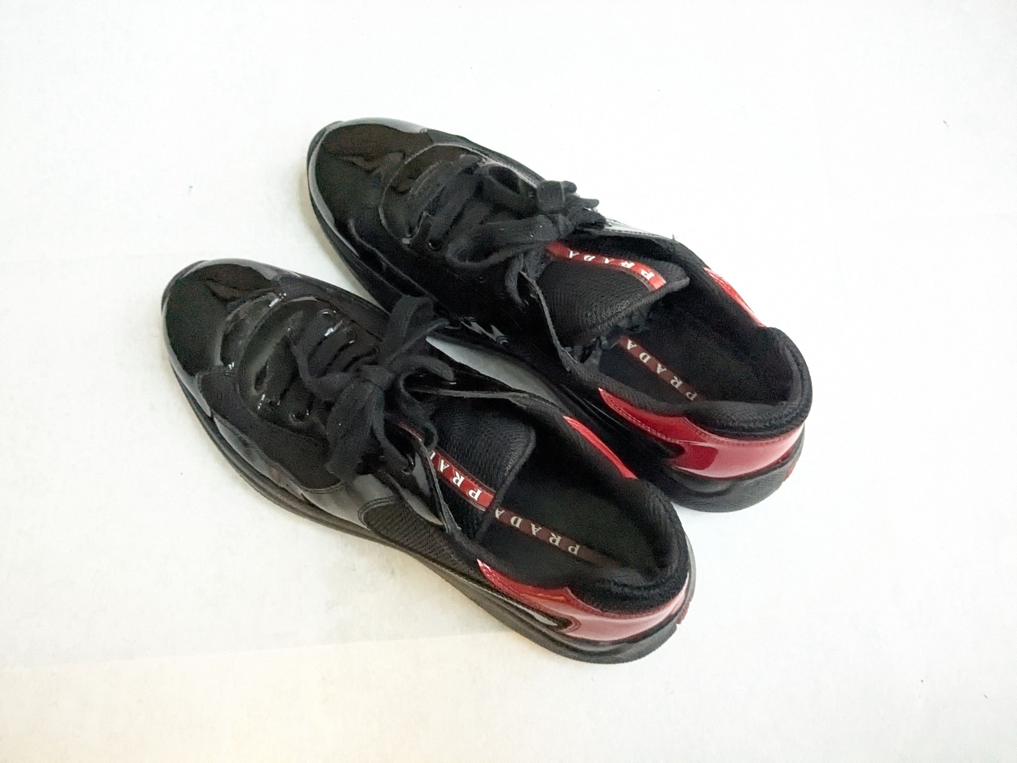 Prada Prada America's Cup Sneakers Red Black Patent 11 Size US 11 / EU 44 - 15 Thumbnail