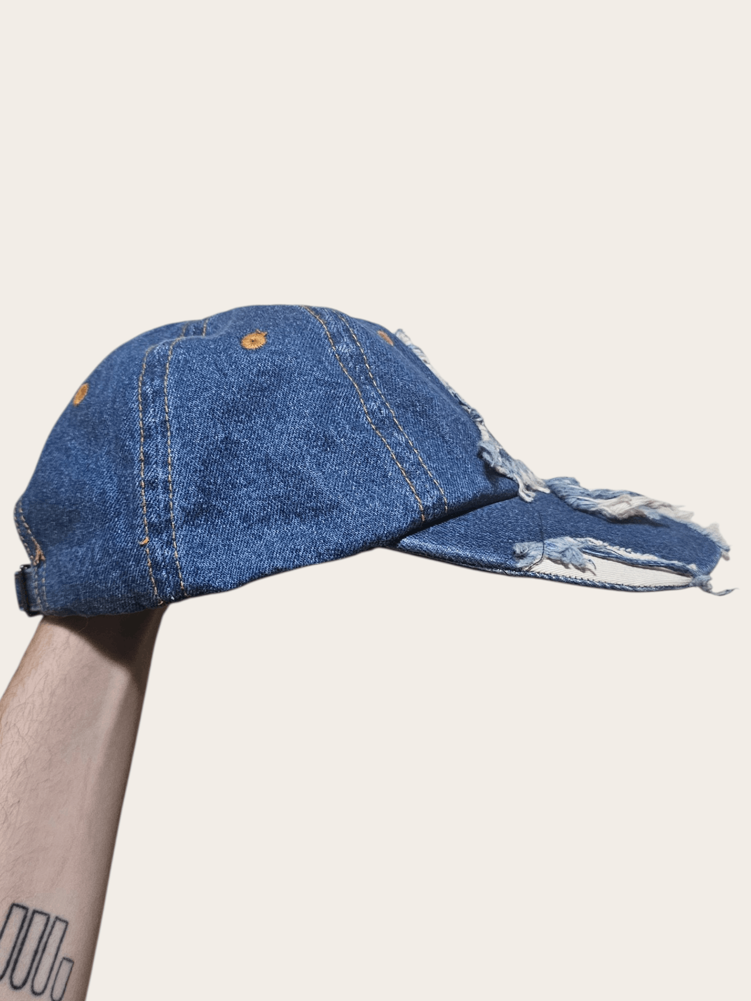 Dolce & Gabbana Dolce&Gabbana y2k Distressed Denim Hat Size ONE SIZE - 5 Thumbnail