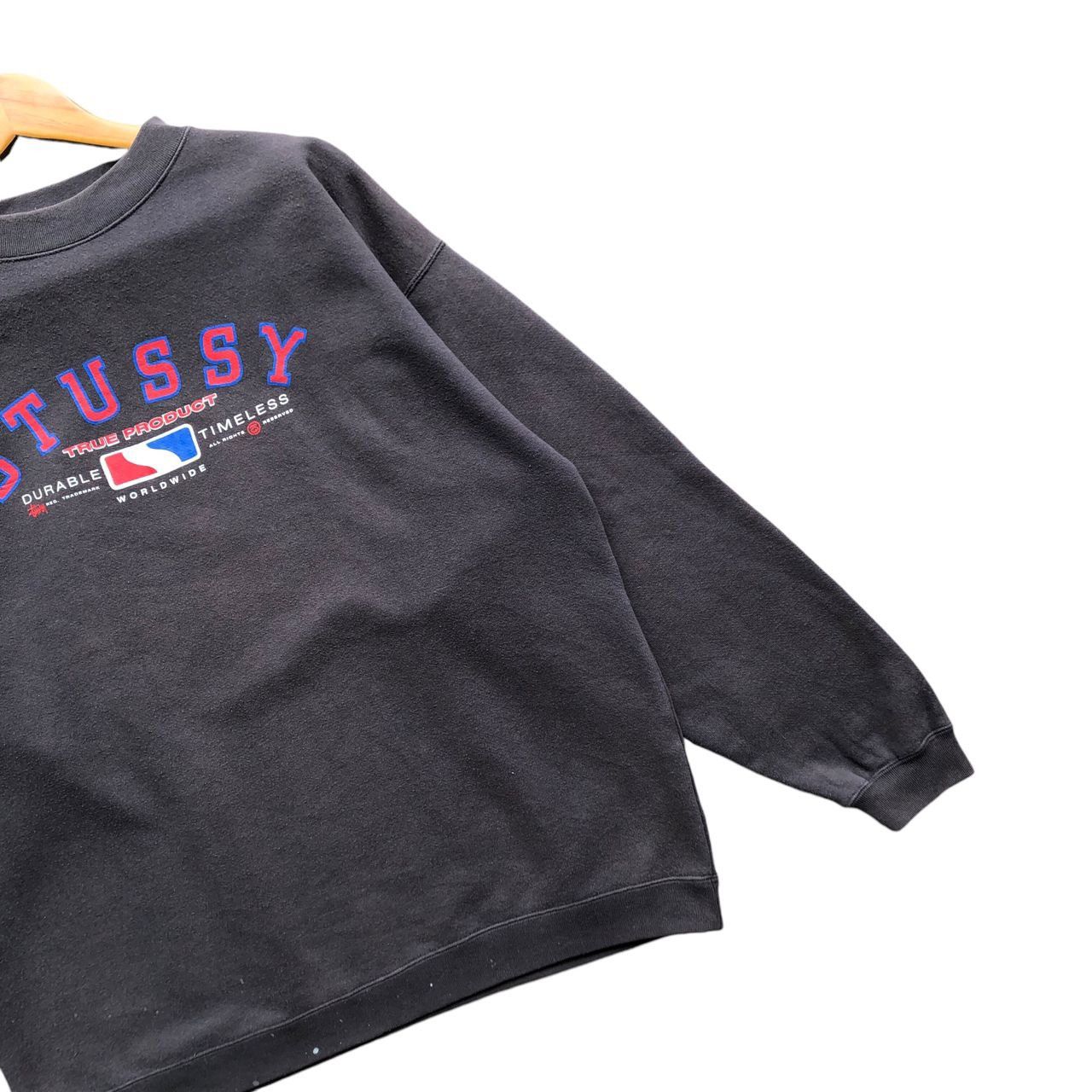 Stussy × Vintage Vintage perfect thrash STUSSY worldwide sweatshirt Size US M / EU 48-50 / 2 - 4 Thumbnail
