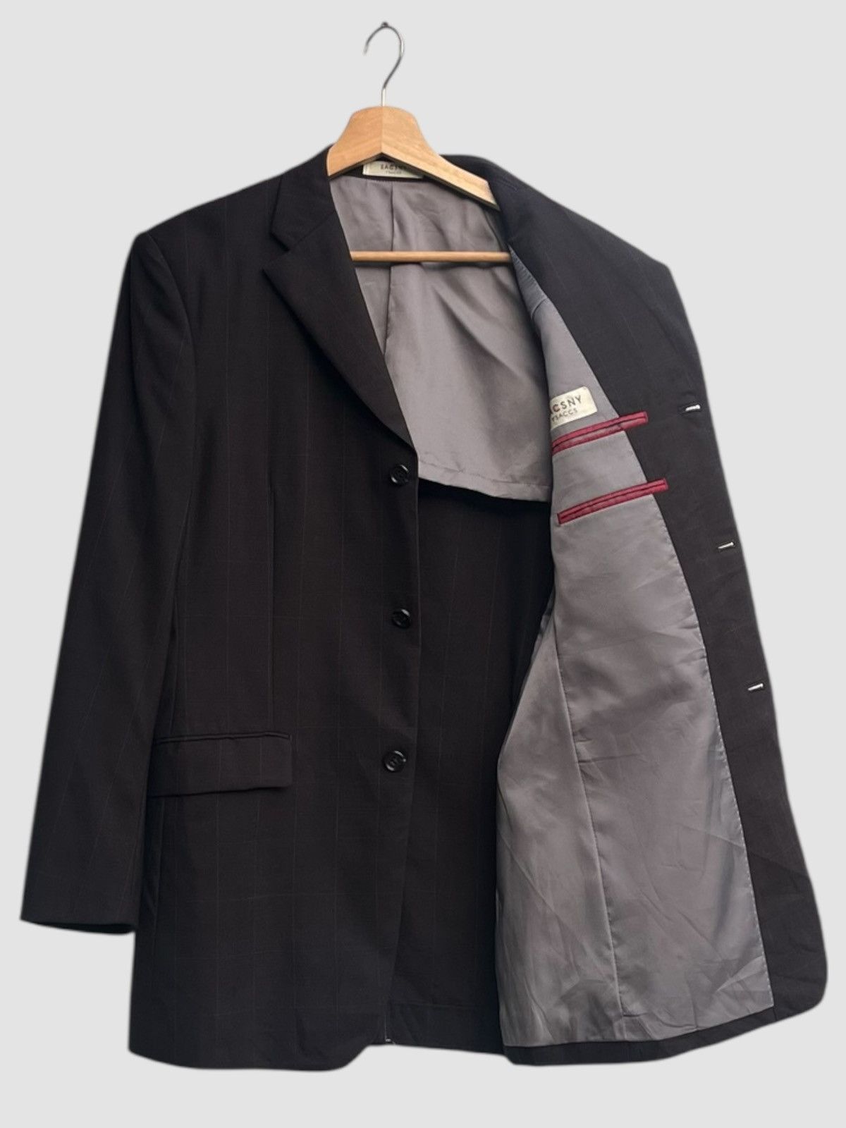 Yohji Yamamoto Sacsny Y’saccs Plaid Wool Blend Blazer Size US M / EU 48-50 / 2 - 2 Thumbnail