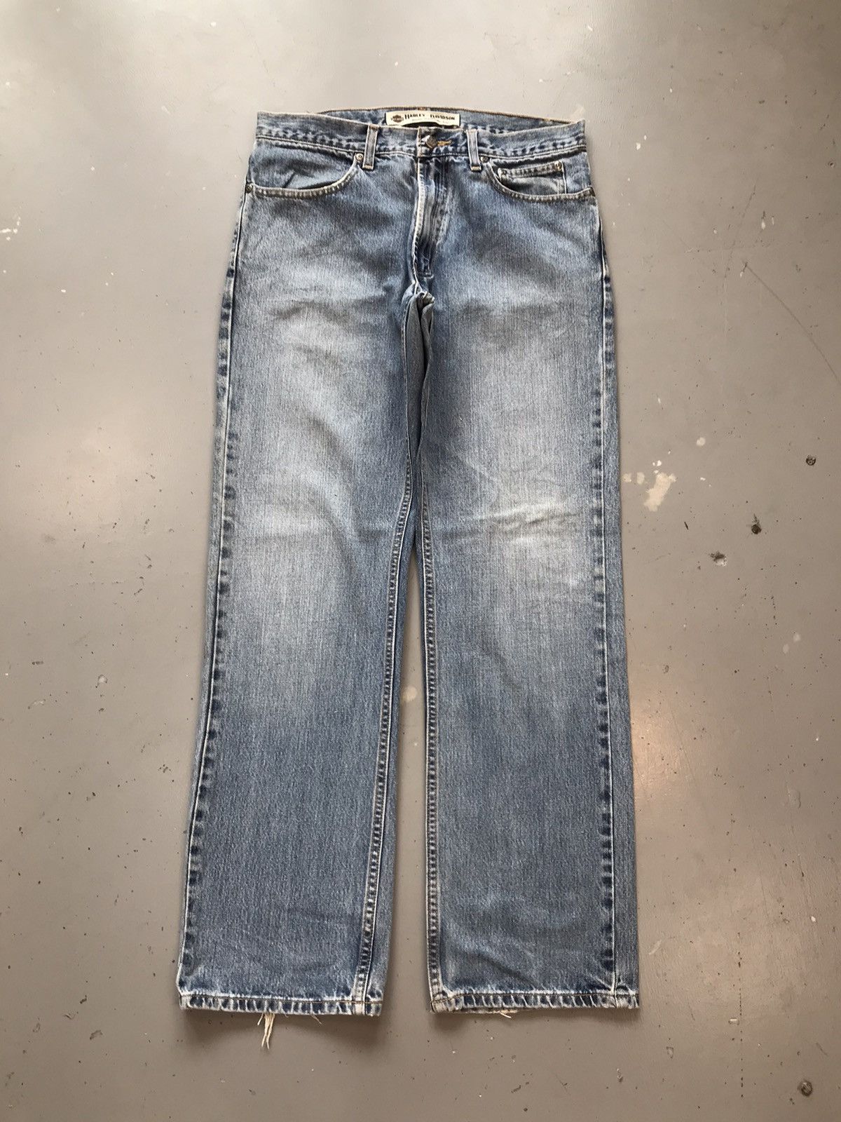Harley Davidson × Vintage Vintage Harley Davidson straight denim Size US 33 - 1 Thumbnail
