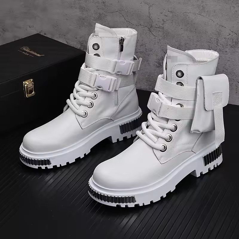 Japanese Brand Industrial Combat Boots - Split Leather with Tactical Pouch Size US 9 / EU 42 - 2 Thumbnail