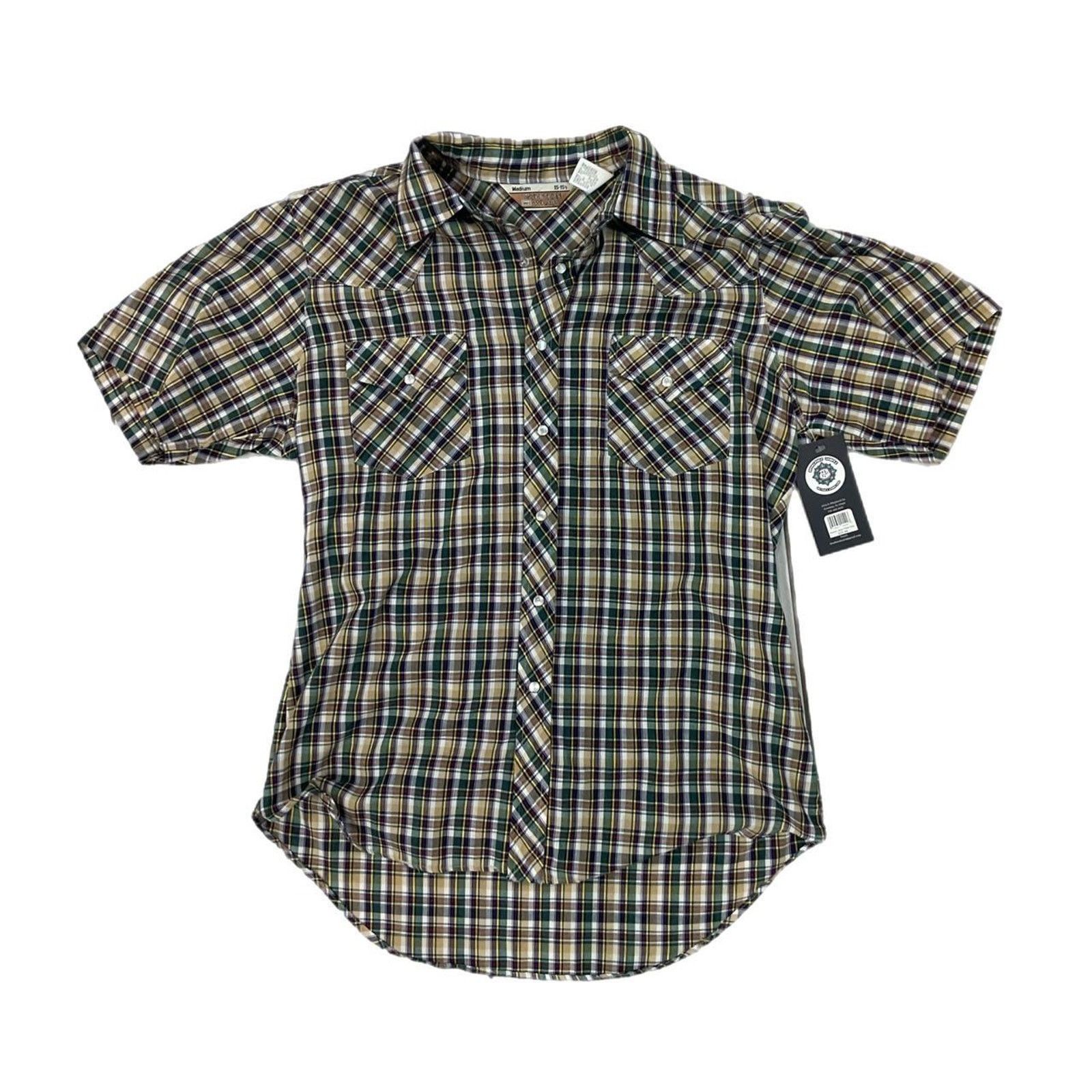Sears Vintage Sears Western Wear Plaid Shirt Size US M / EU 48-50 / 2 - 1 Thumbnail