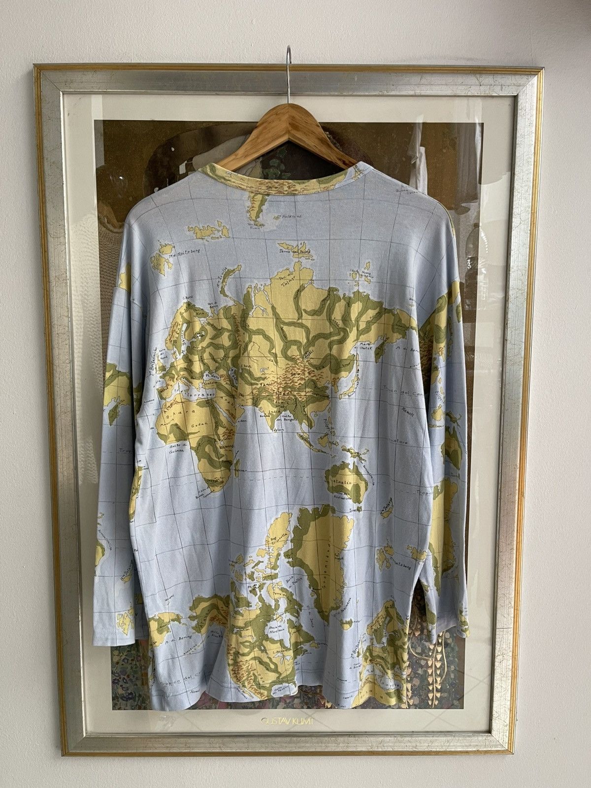 Vintage Vintage World Map Long Sleeve Shirt 90s Not Supreme atlas Size US L / EU 52-54 / 3 - 2 Thumbnail