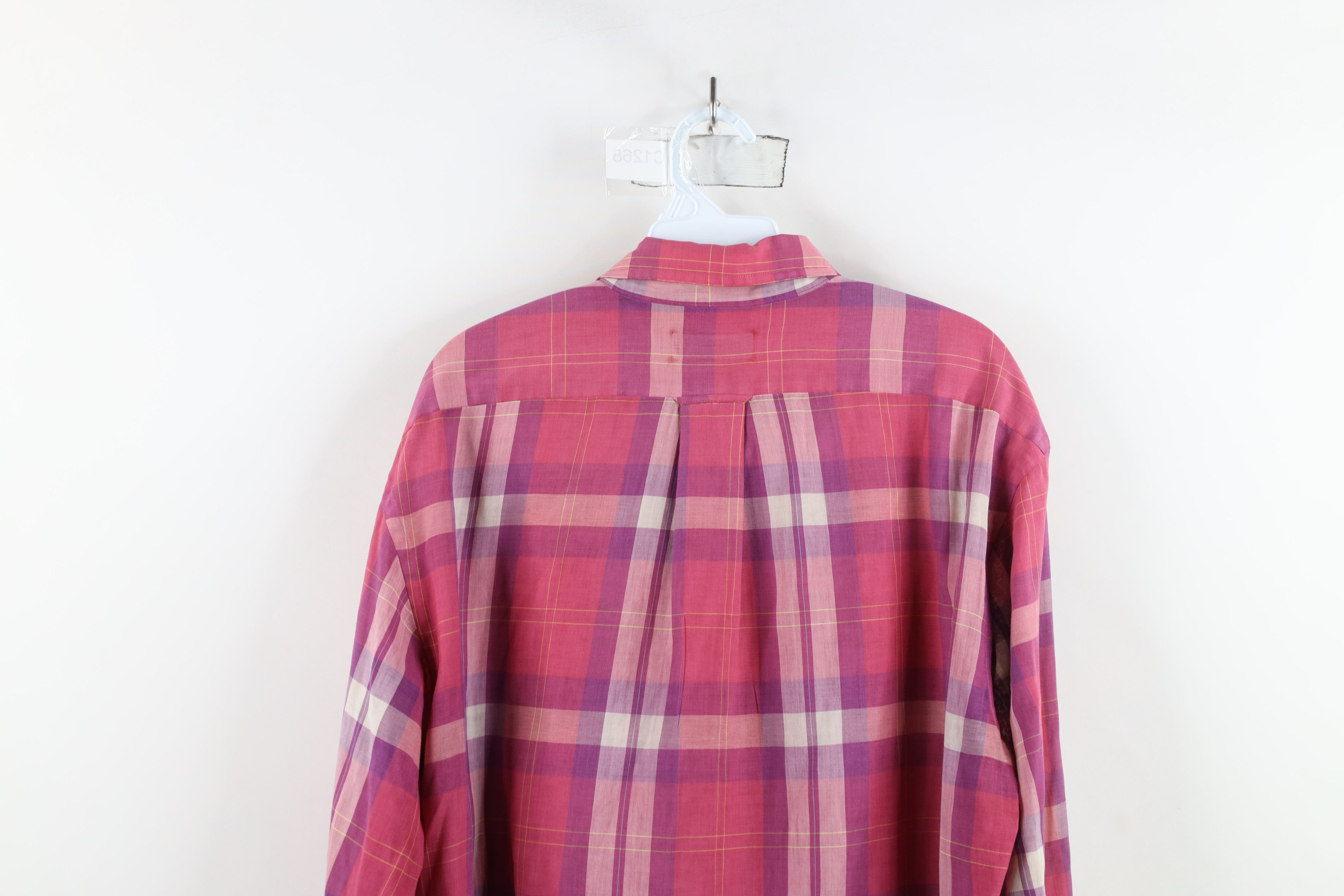 Vintage Vintage 90s Streetwear Thin Collared Button Down Shirt Plaid Size US L / EU 52-54 / 3 - 11 Thumbnail