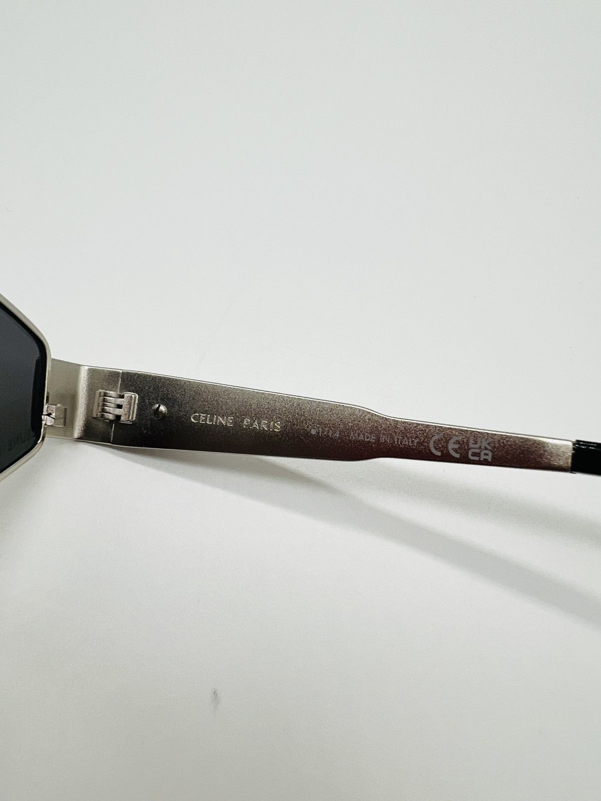 Celine Celine CL40254U 16A Hexagonal Silver Celine Sunglasses Size ONE SIZE - 9 Thumbnail