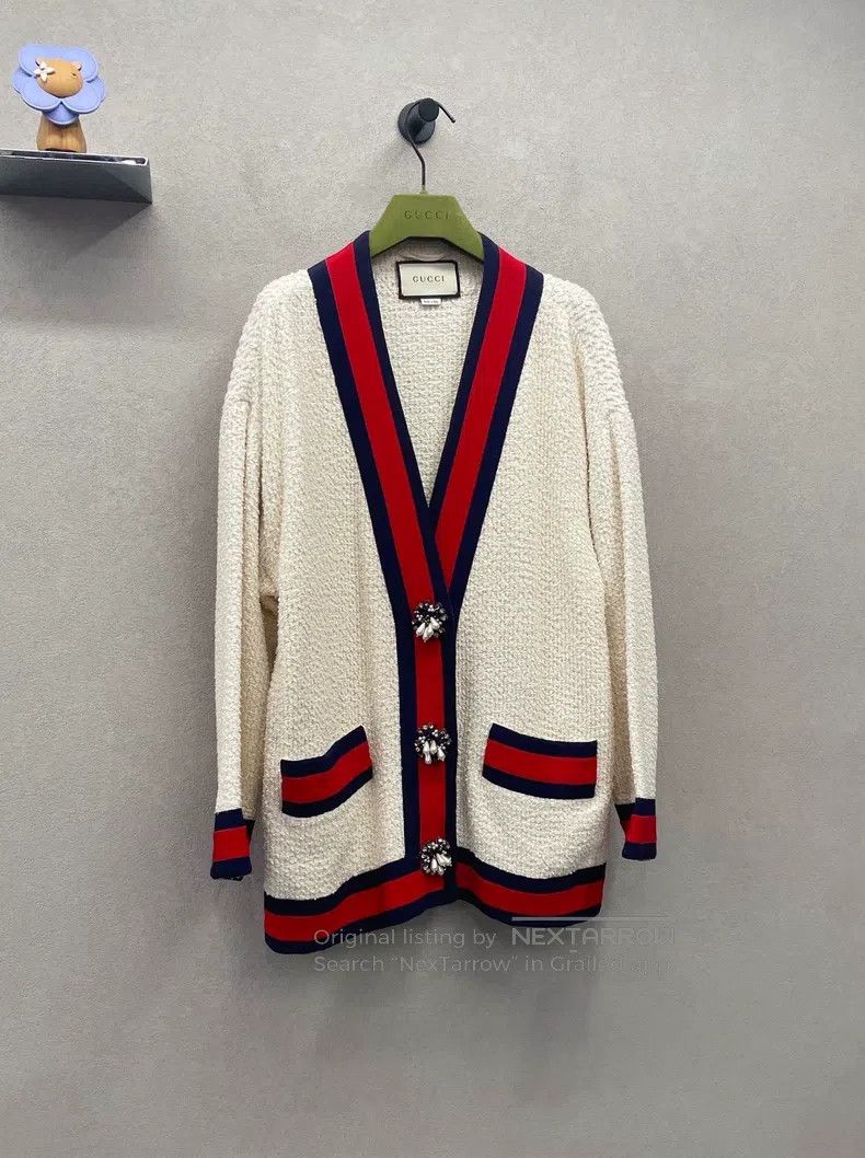 Gucci Gucci Apricot-coloured striped cardigan coat Size XS / US 0-2 / IT 36-38 - 3 Thumbnail