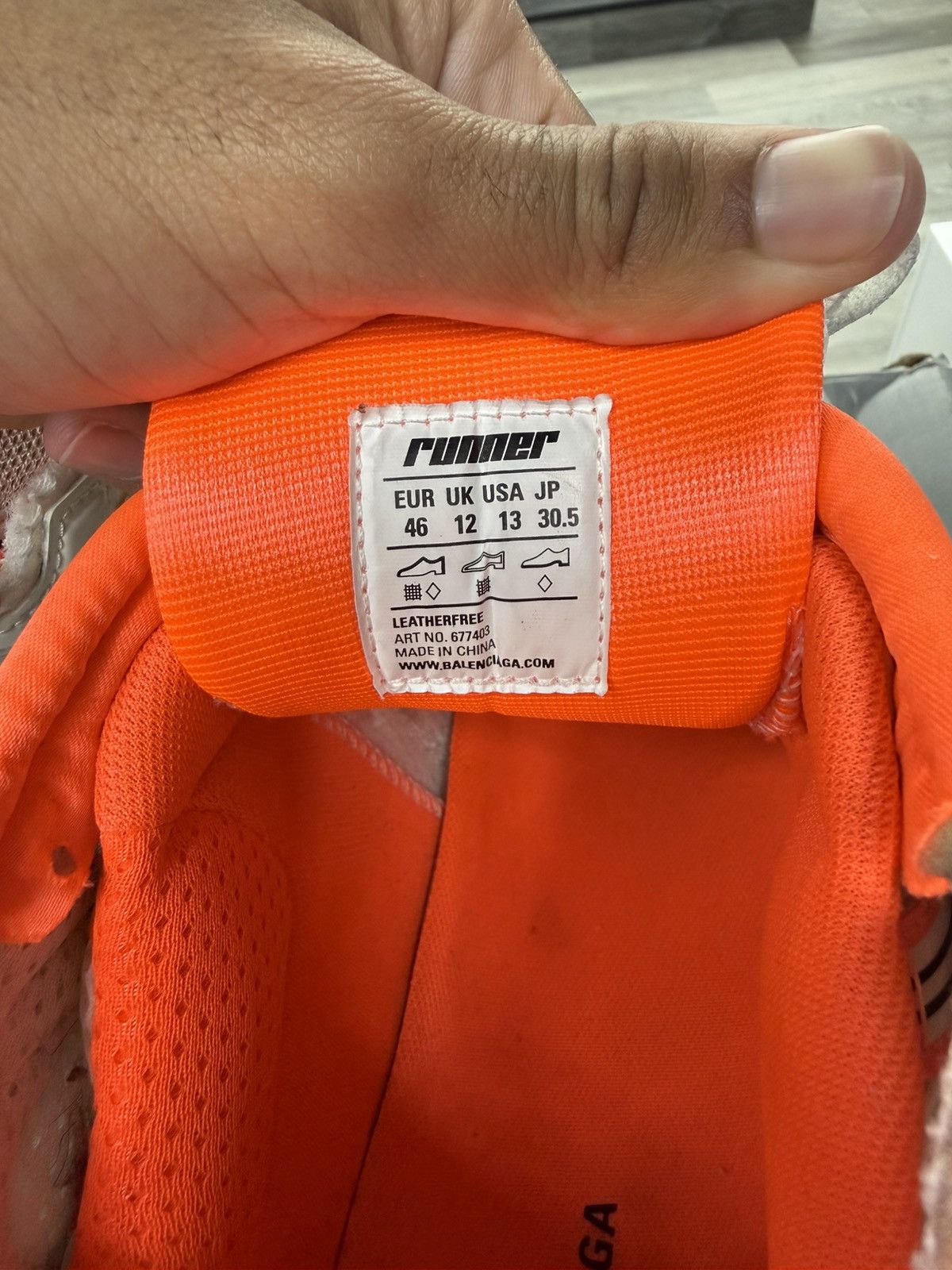 Balenciaga white orange balenciaga runners Size US 13 / EU 46 - 6 Thumbnail