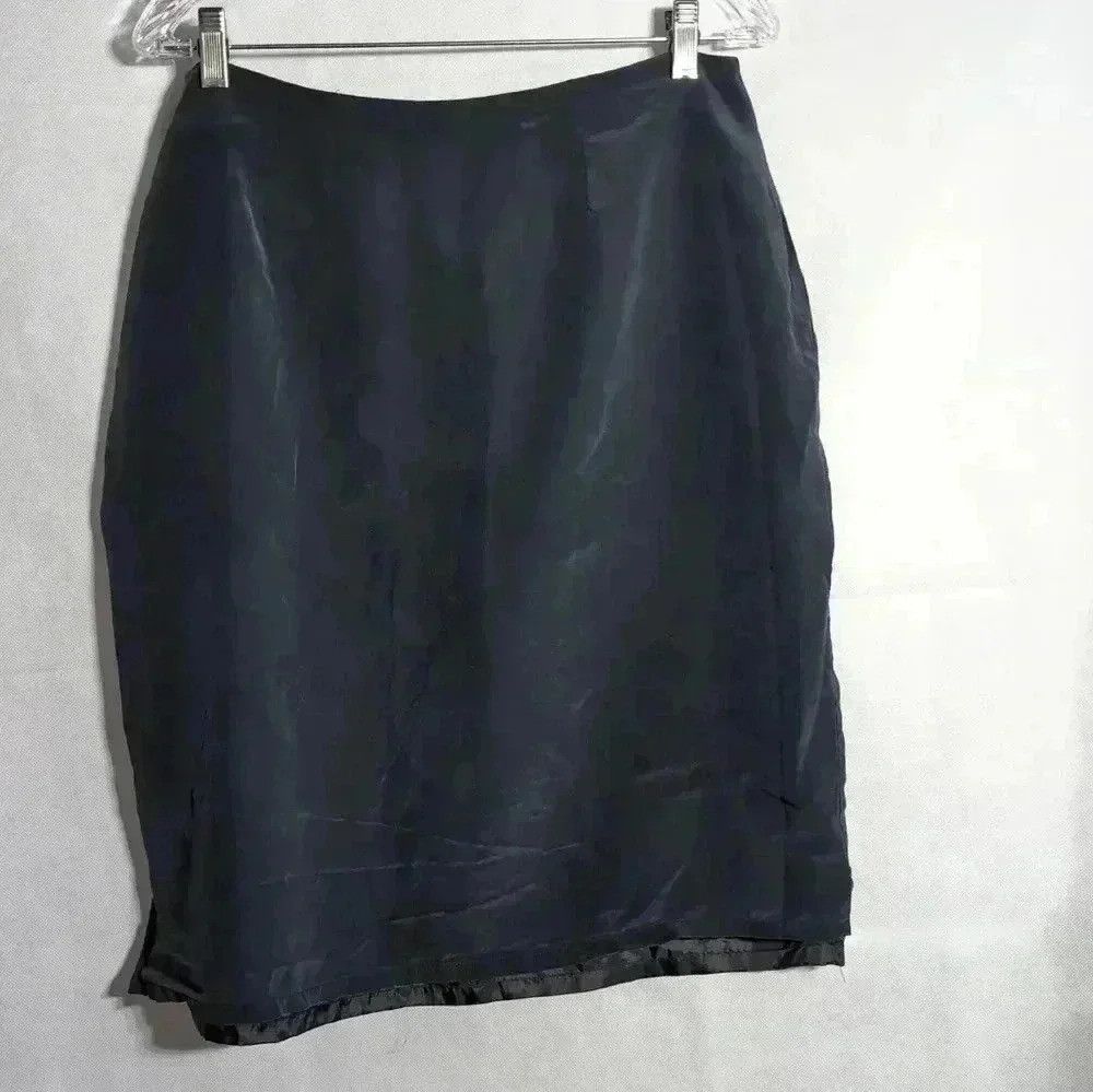 Merona Black Silk lined skirt by Merona sz 16W side zipper Size 38" / US 16 / IT 52 - 2 Thumbnail