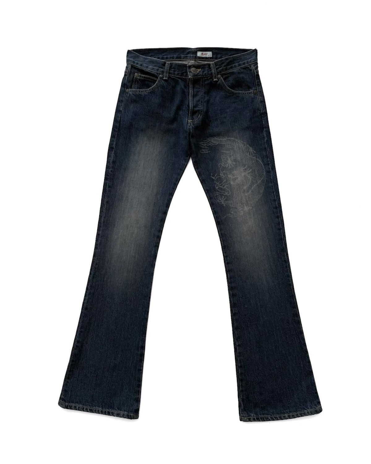 Vivienne Tam Vintage Vivienne Tam Dragon Low-Rise Bootcut Jeans Size 30" / US 8 / IT 44 - 1 Thumbnail