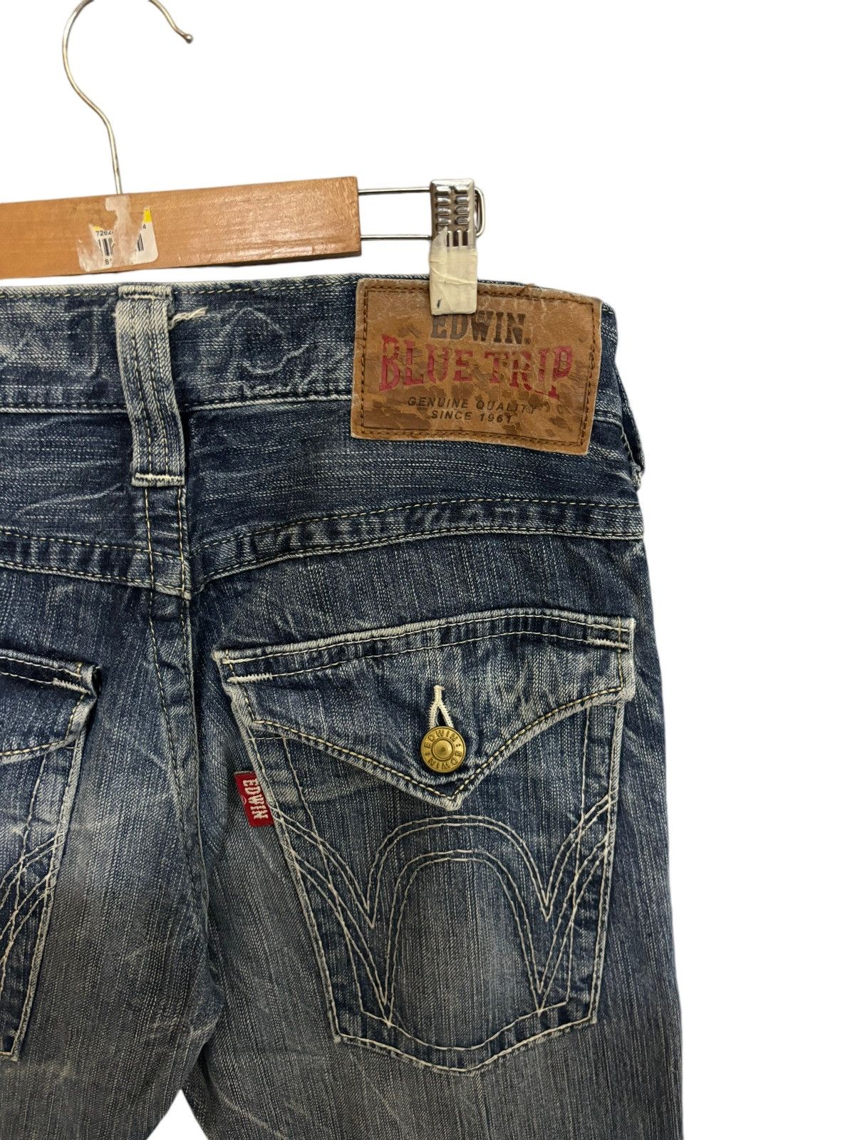Edwin × If Six Was Nine × Japanese Brand Vintage Edwin Blue Trip Flare Jeans Size US 32 / EU 48 - 11 Thumbnail