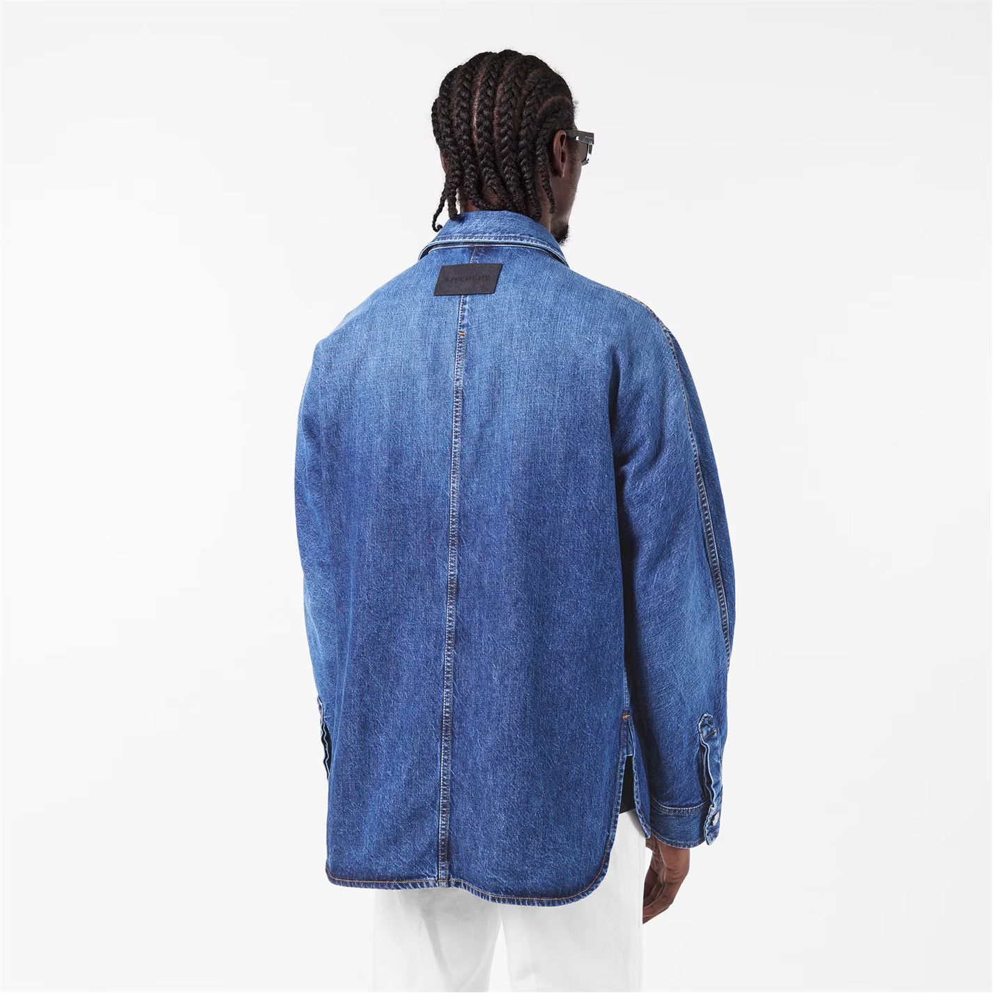 Givenchy o1g2r1mq0426 Tailored Overshirt in Blue Size US XL / EU 56 / 4 - 4 Thumbnail