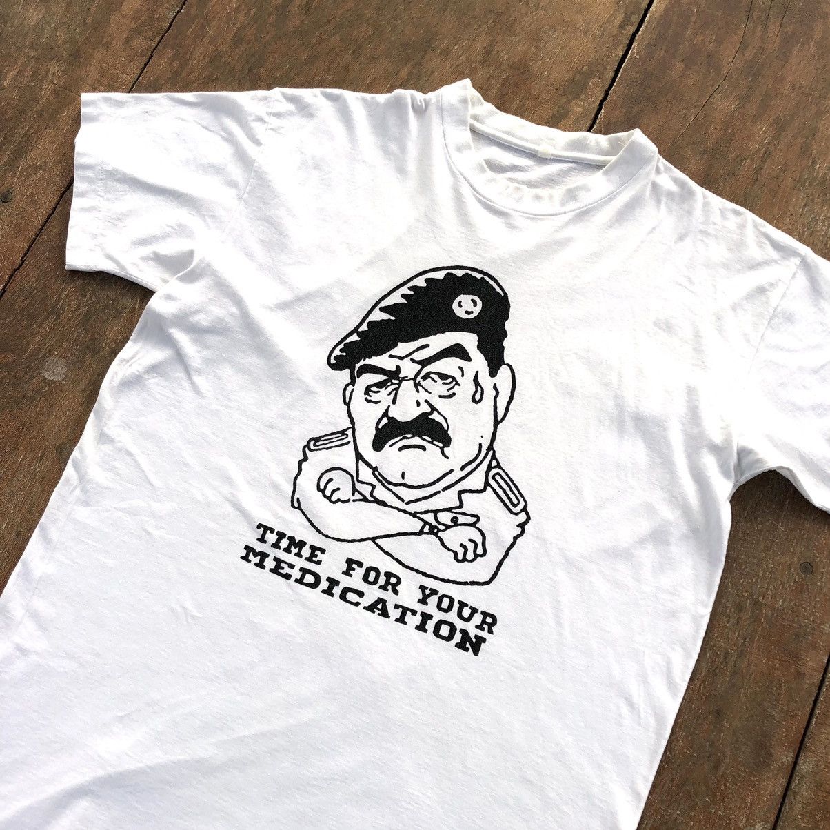 Vintage 90s Saddam Hussein Rare T Shirt