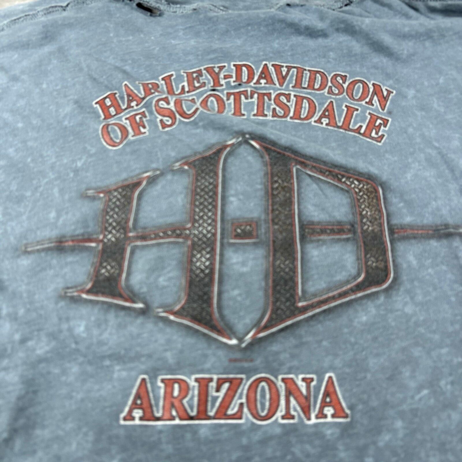 Harley Davidson Vintage faded thrashed Harley Davidson T-shirt Size US XL / EU 56 / 4 - 4 Thumbnail